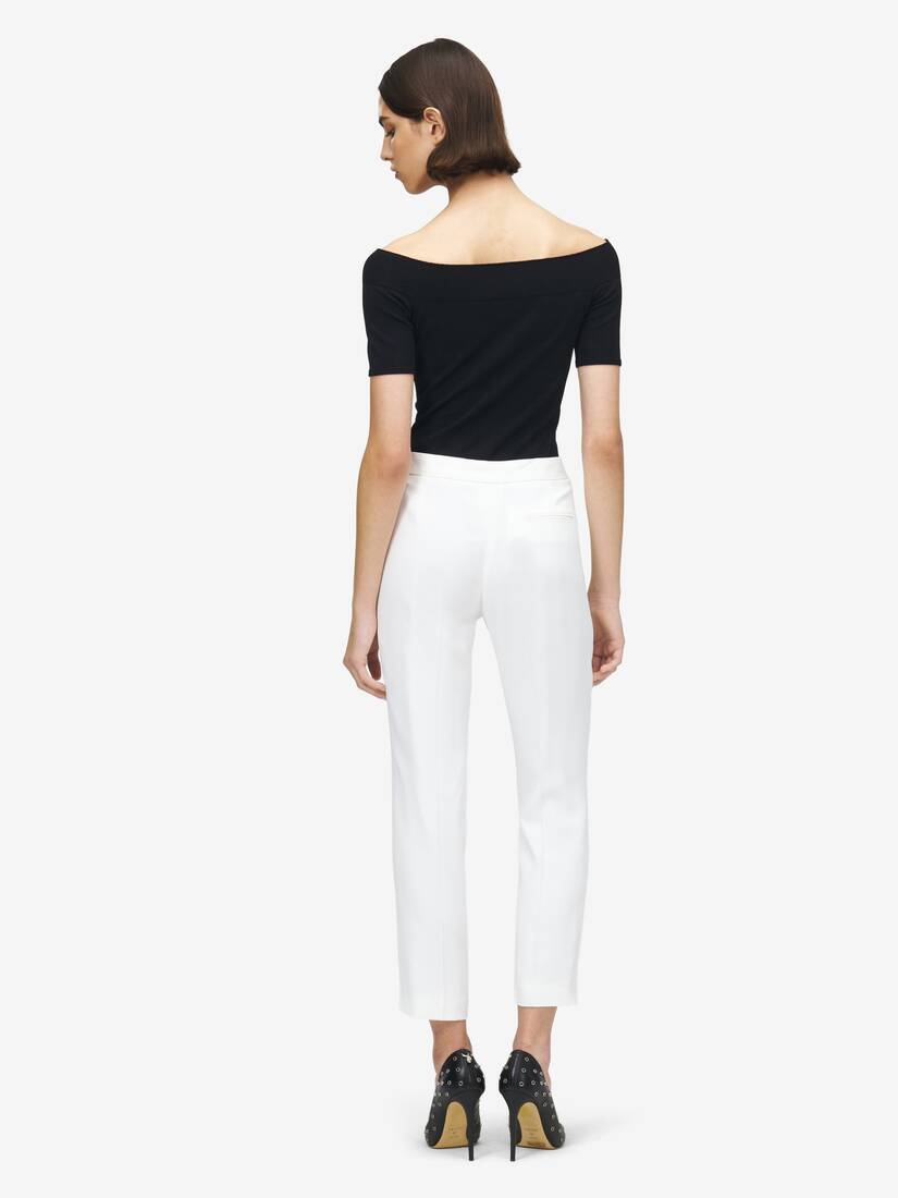 Pantalon cigarette, en crêpe feuille | Alexander McQueen - image 4