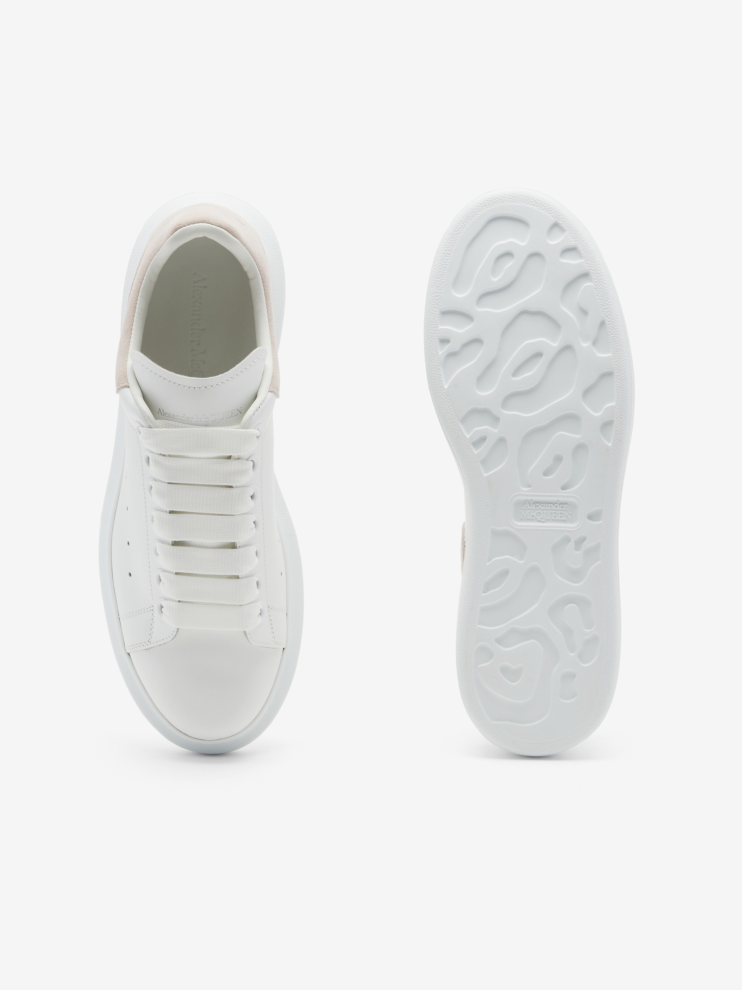 Sneakers Oversize pour Femme en Blanc/Patchouli in Cuir de veau | Alexander McQueen - image 4