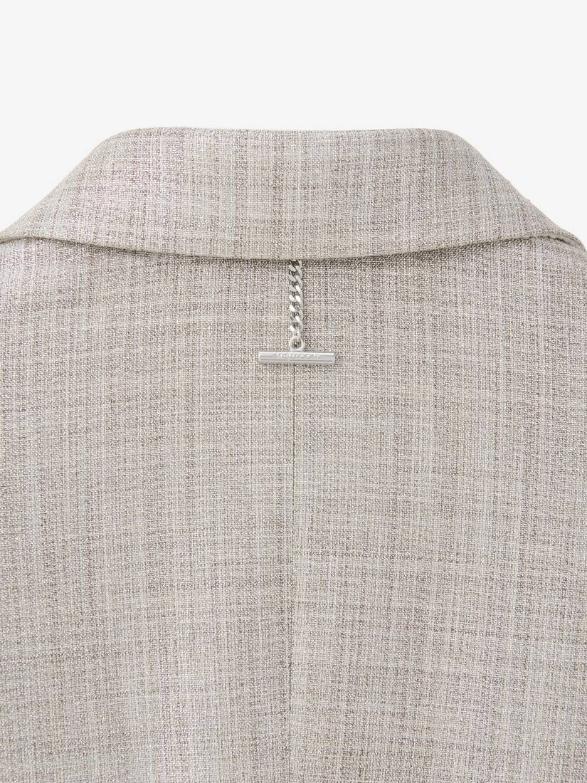 Metallic Single-breasted Jacket | Alexander McQueen - image 4