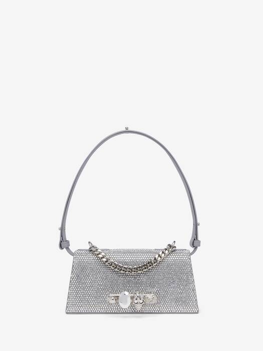 Women's Jewelled Shoulder Mini in Silver-finish | McQueen US