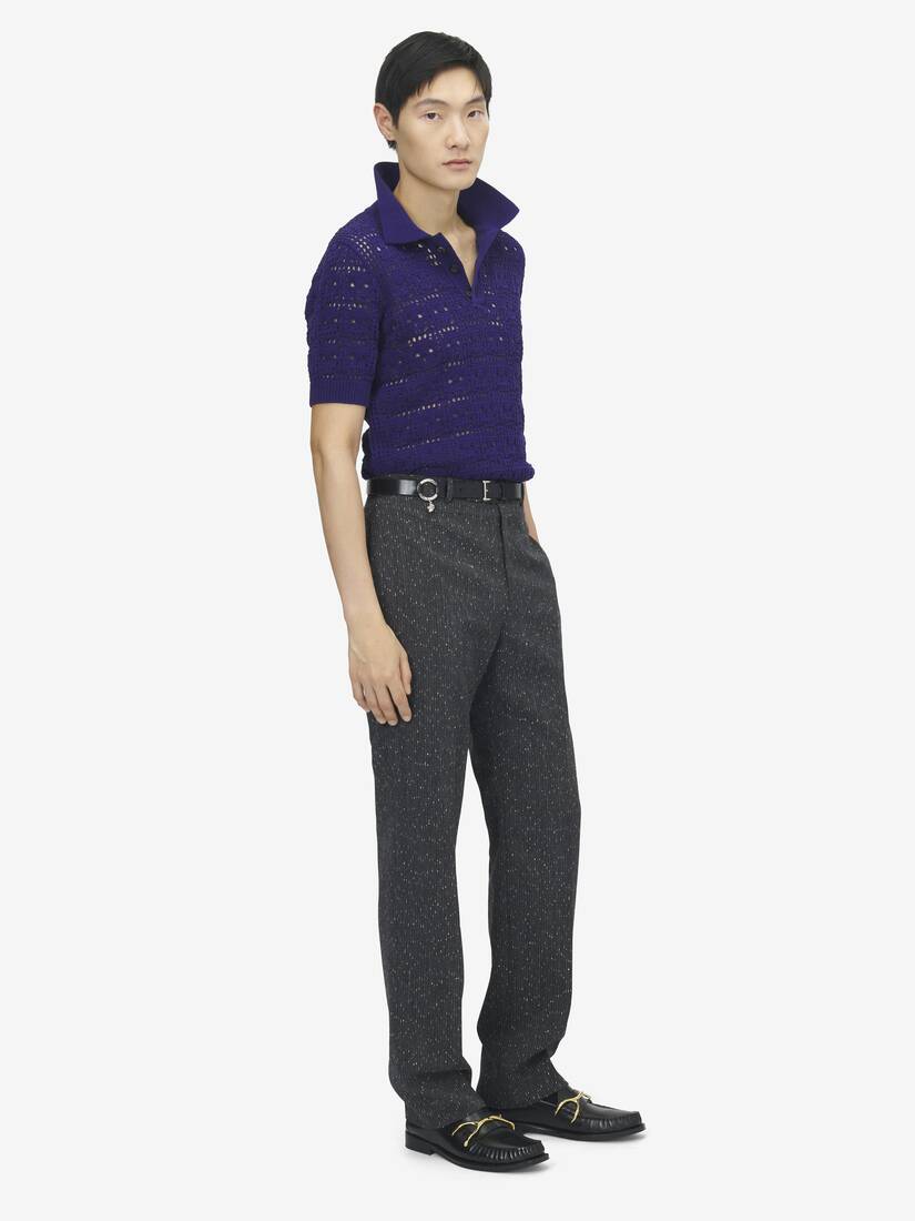 Skull Crochet Polo Shirt | Alexander McQueen - image 3