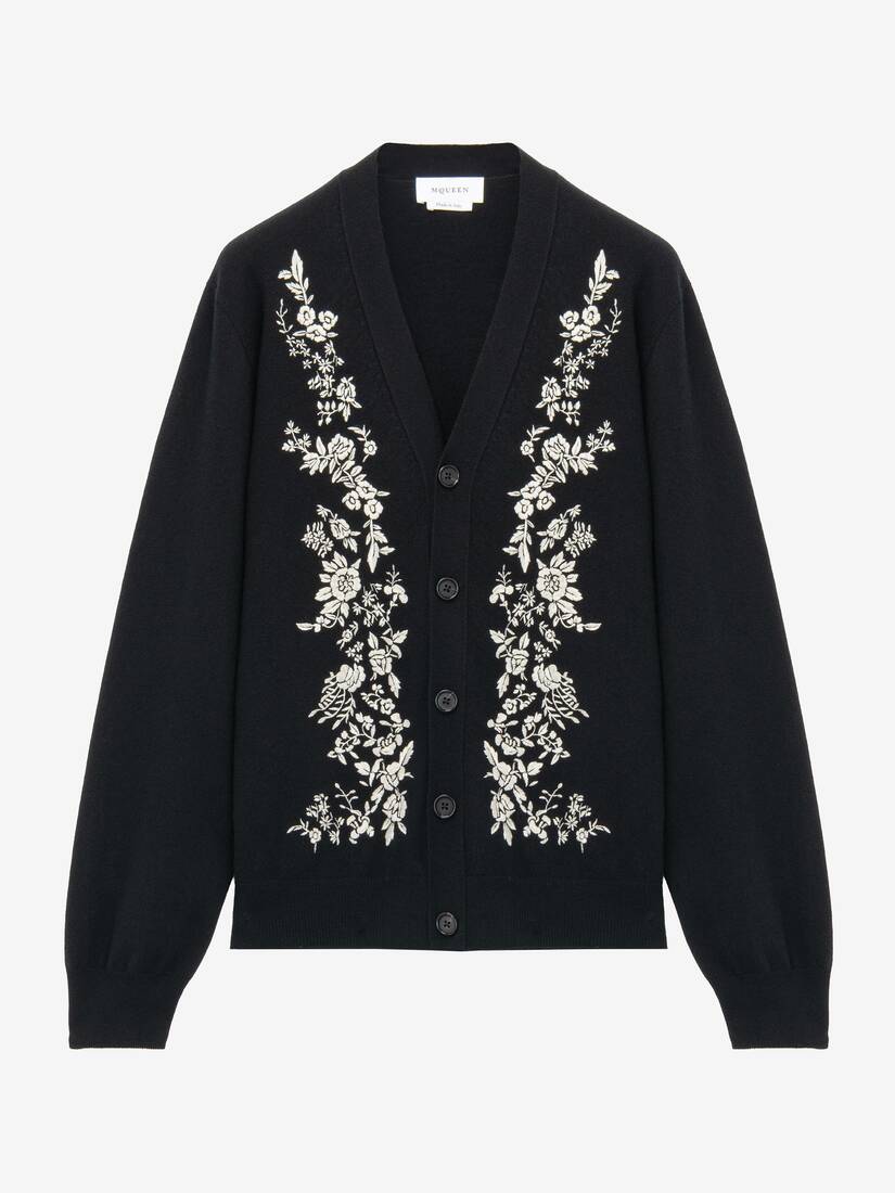 Floral Embroidery Cardigan | Alexander McQueen - image 1