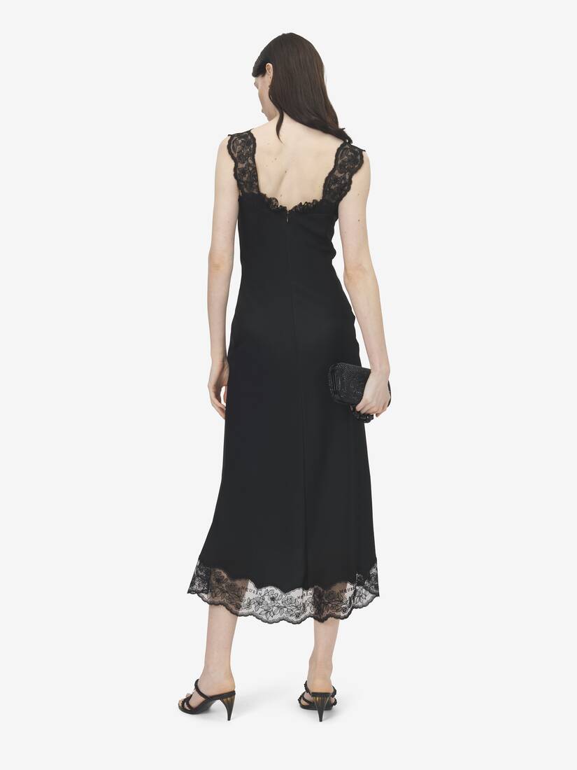 Midikleid mit Spitzeneinsatz | Alexander McQueen - image 4
