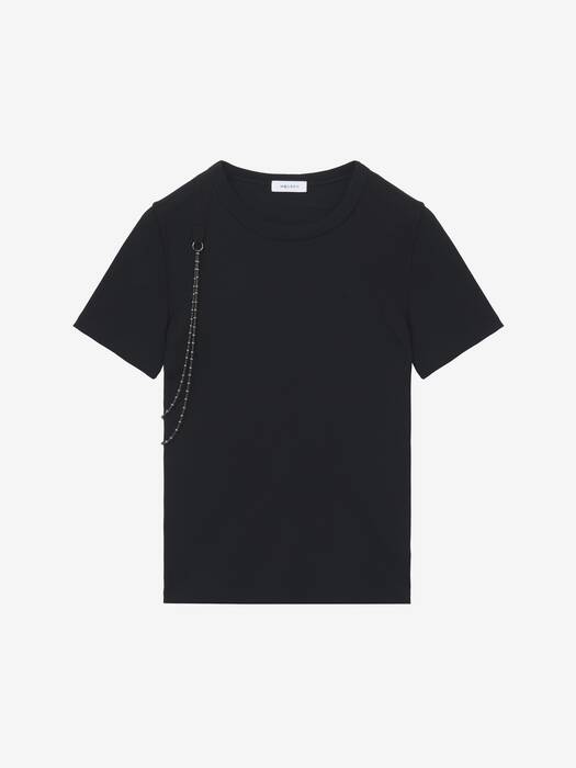 Men's Chain Harness T-shirt in Black | McQueen US