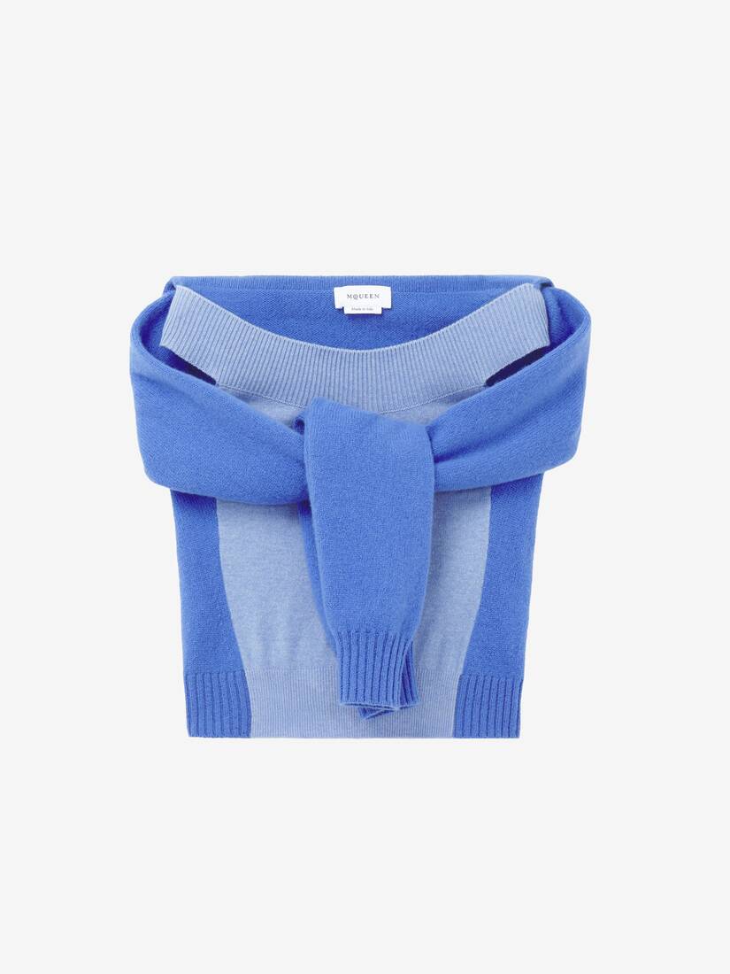 Wool Cashmere Trompe-l'œil Knit Top | Alexander McQueen - image 1