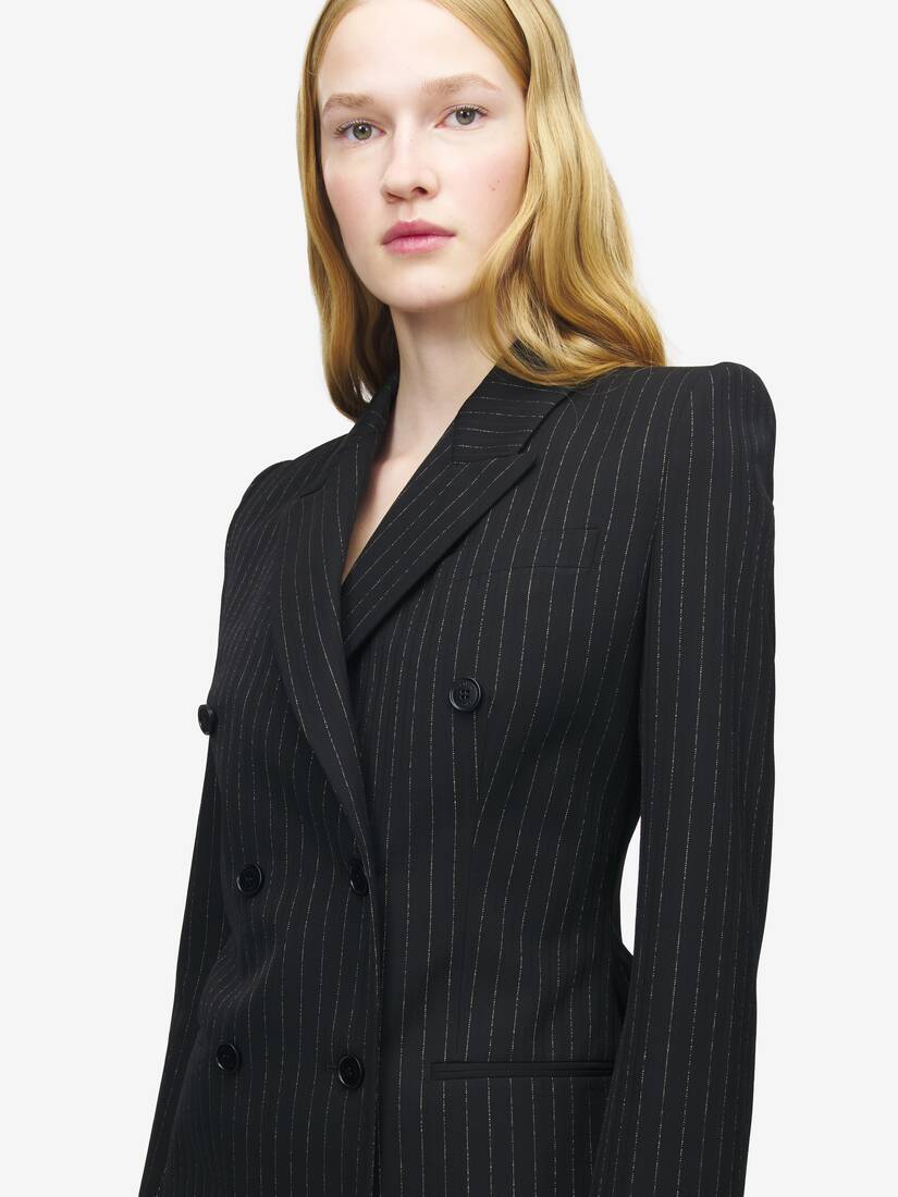 Zweireihige Jacke mit Nadelstreifen | Alexander McQueen - image 6