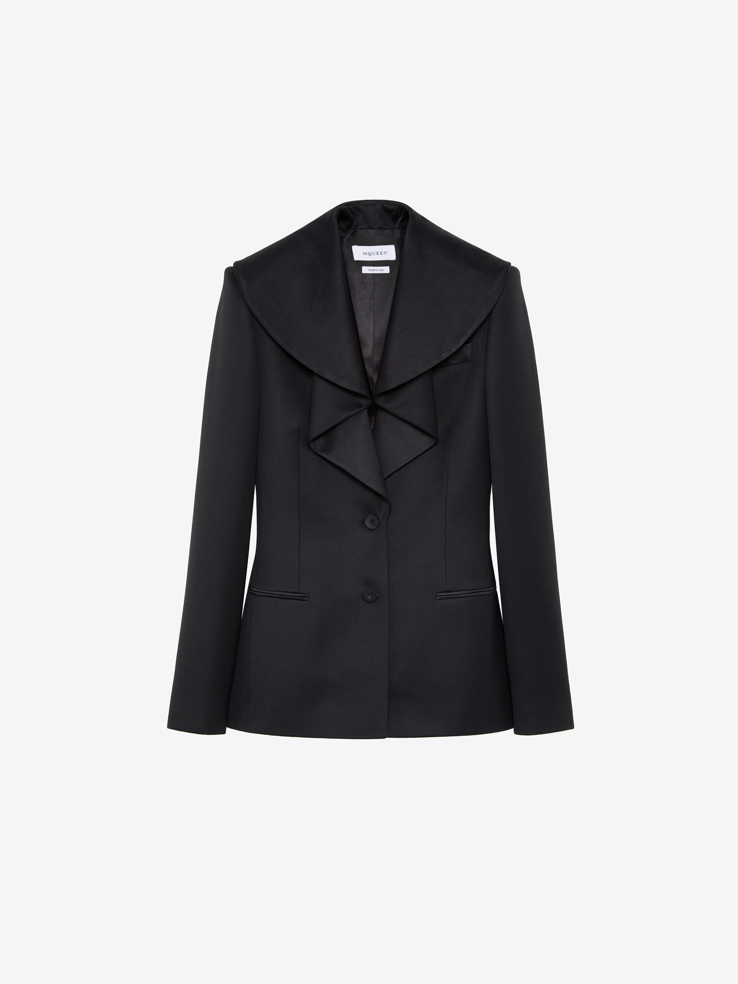 Waterfall Collar Single-breasted Jacket