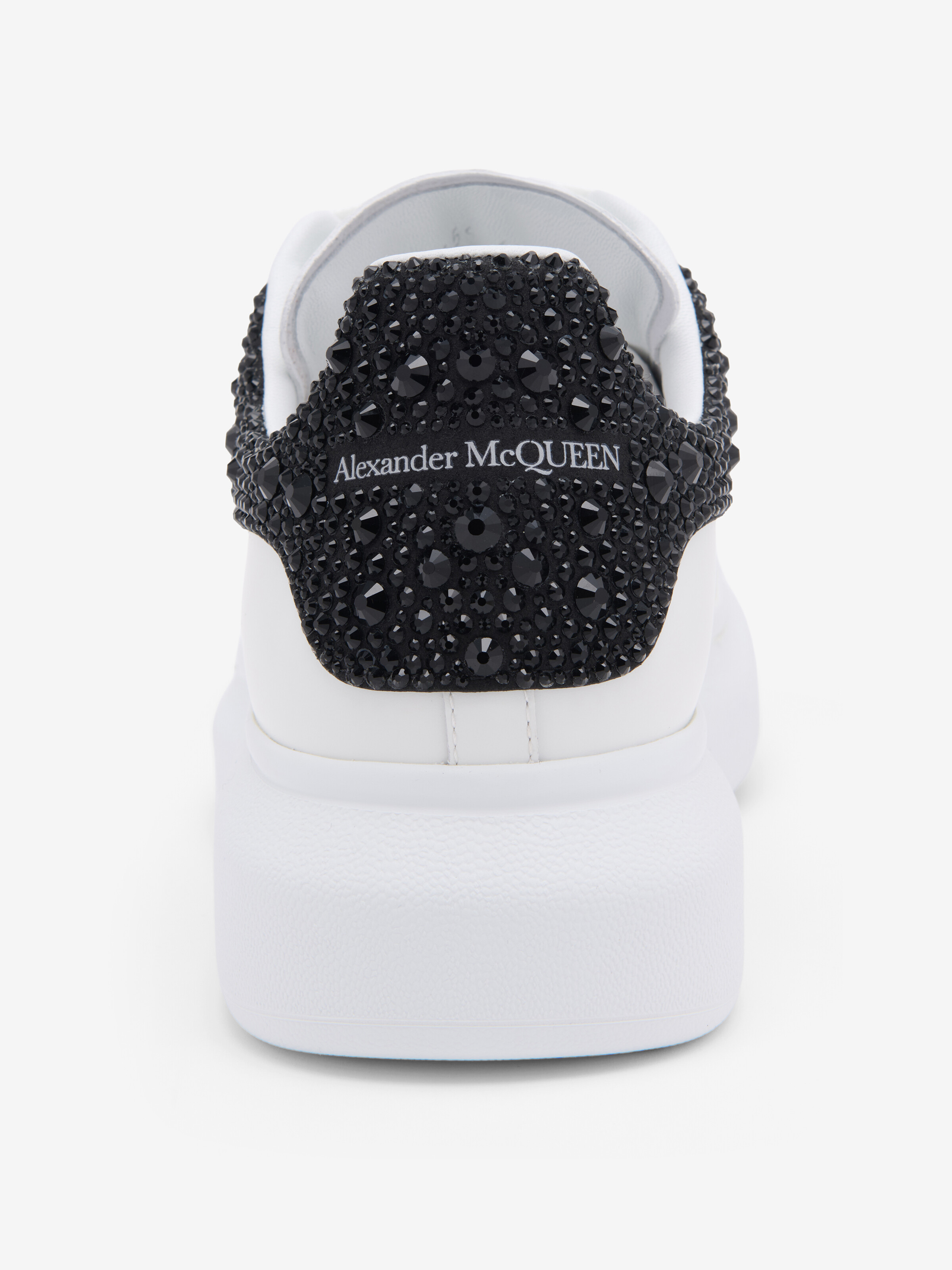 Men's Oversized Sneaker in White/Jet Black in Calf Leather | Alexander McQueen - image 5