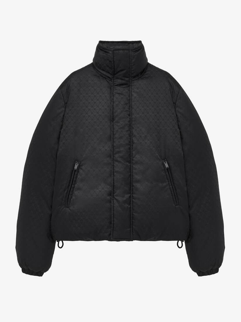 Dekonstruierte Daunenjacke aus Skull-Jacquard | Alexander McQueen - image 1
