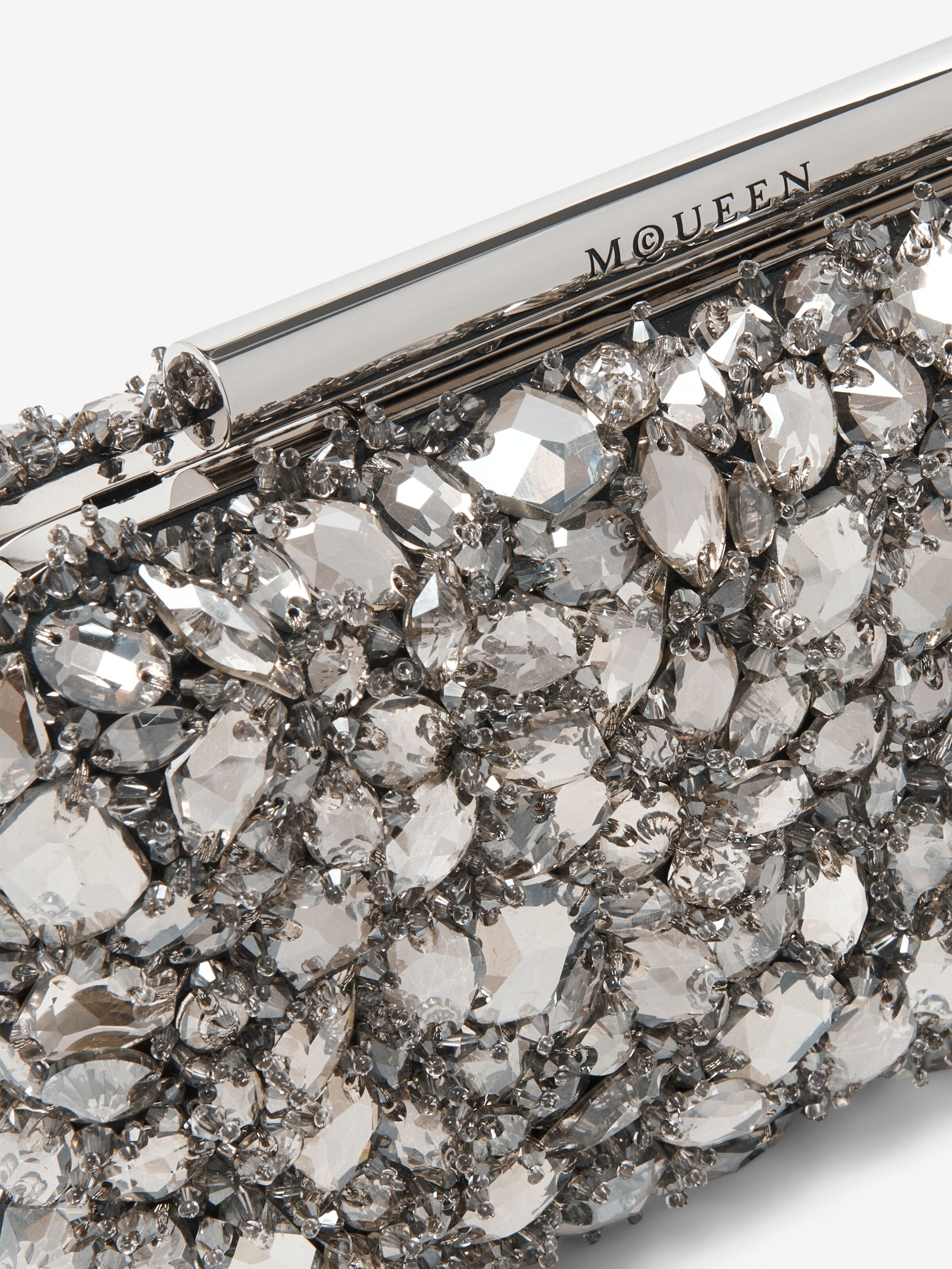 Crystal Embroidery T-Bar Box Clutch
