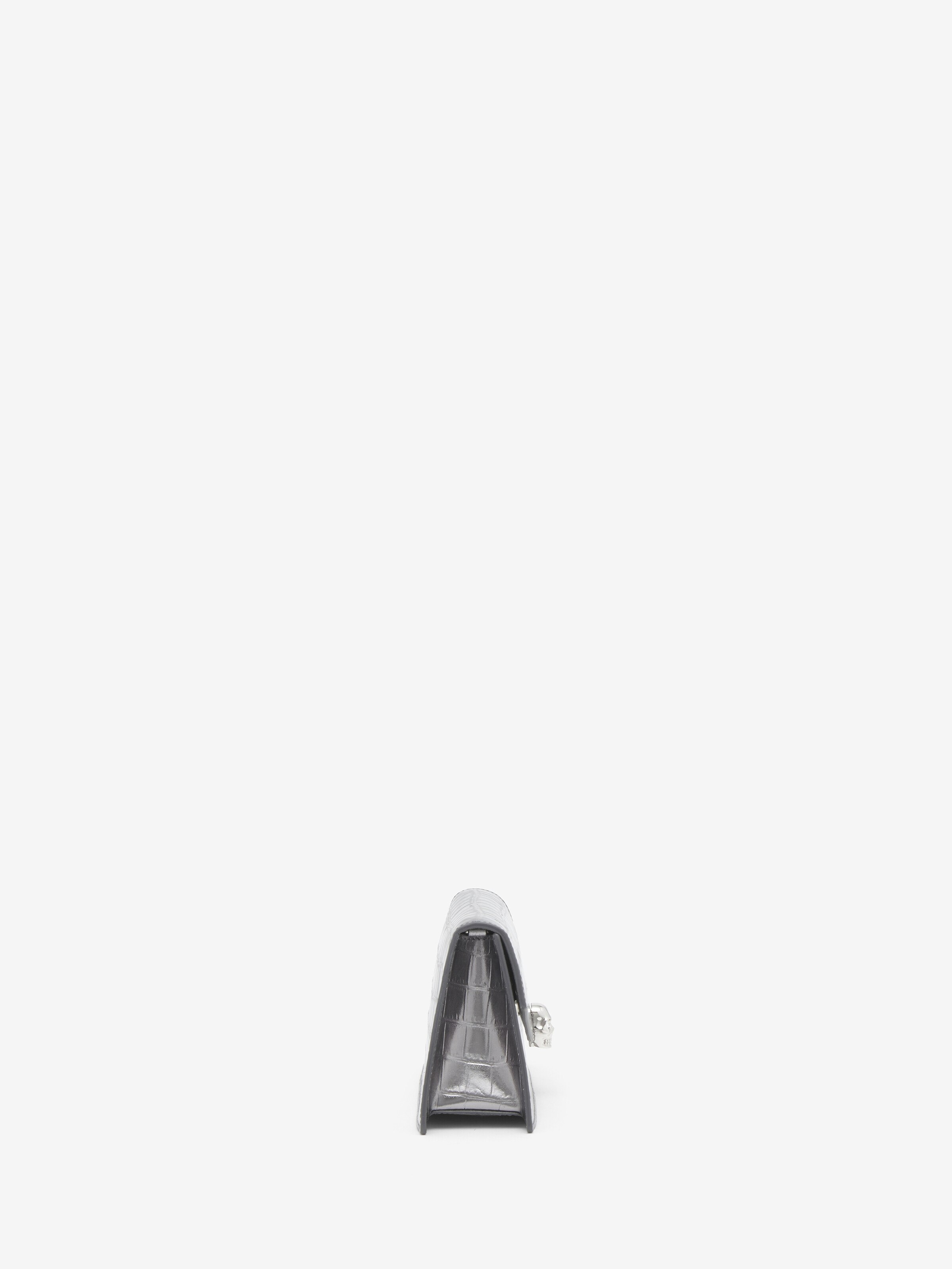 Women's Skull Mini in Dark Silver in Calf Leather | Alexander McQueen - image 3