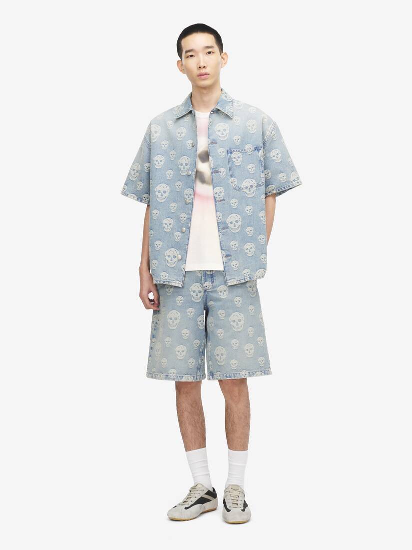 スカル ジャカード デニム シャツ | Alexander McQueen - image 2