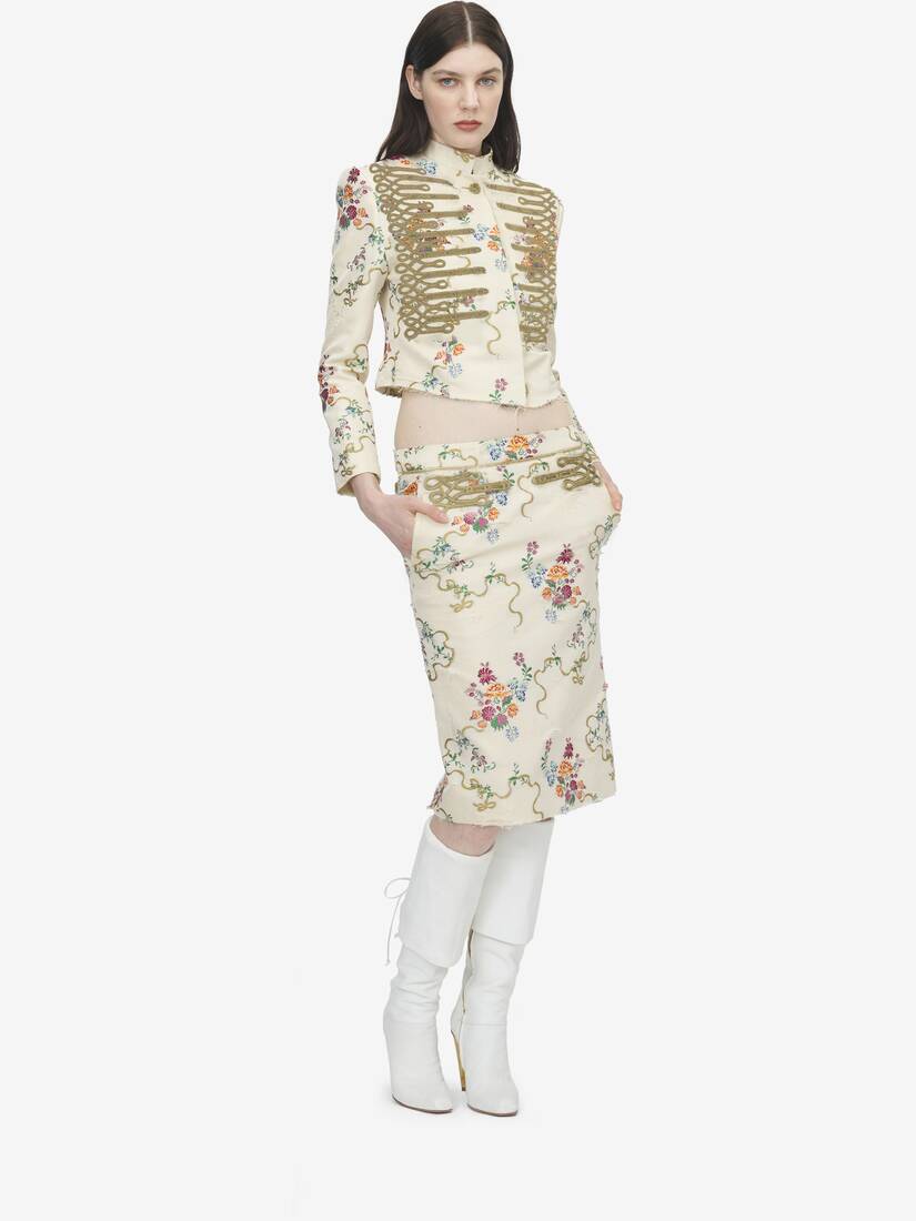 Frogging Embroidery Floral Jacket | Alexander McQueen - image 3