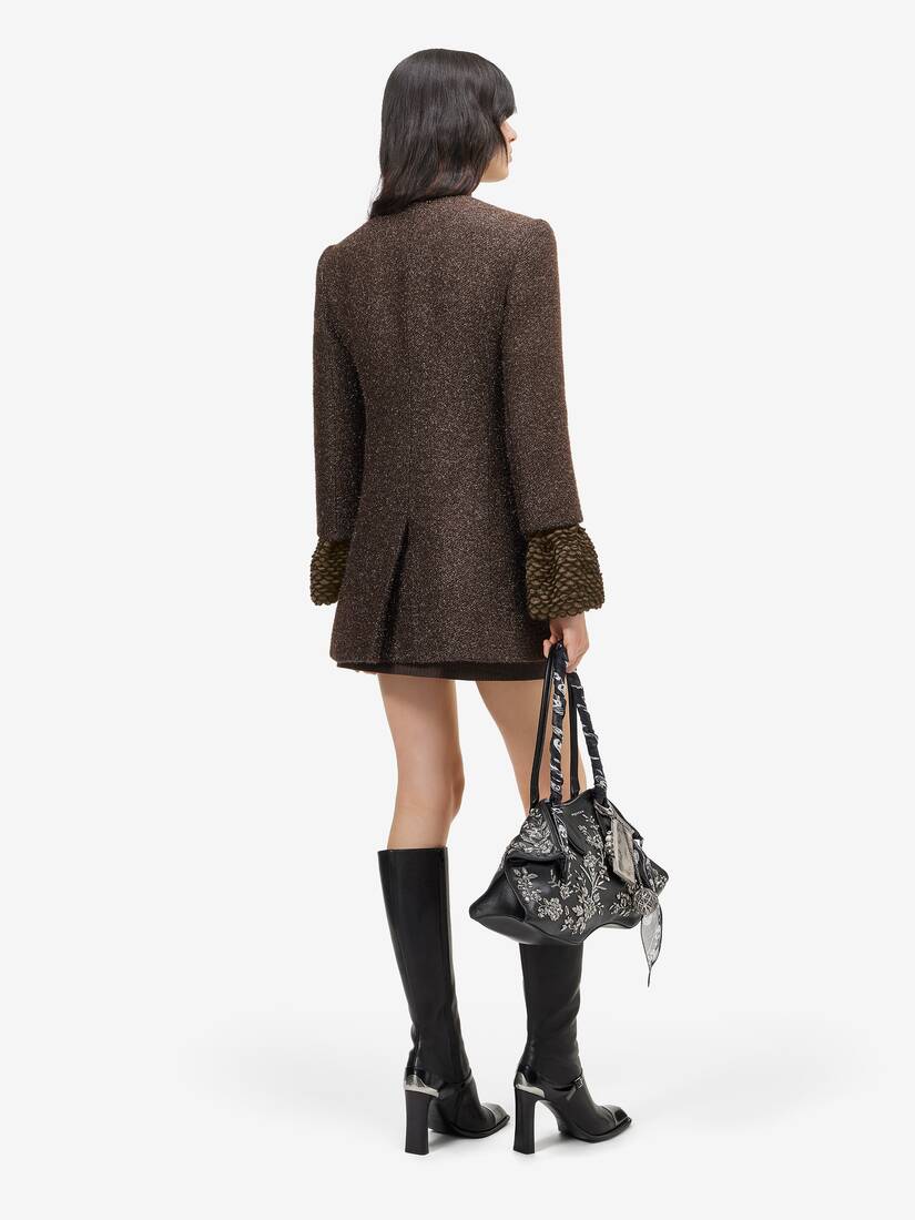 Metallic Tweed Coat | Alexander McQueen - image 4