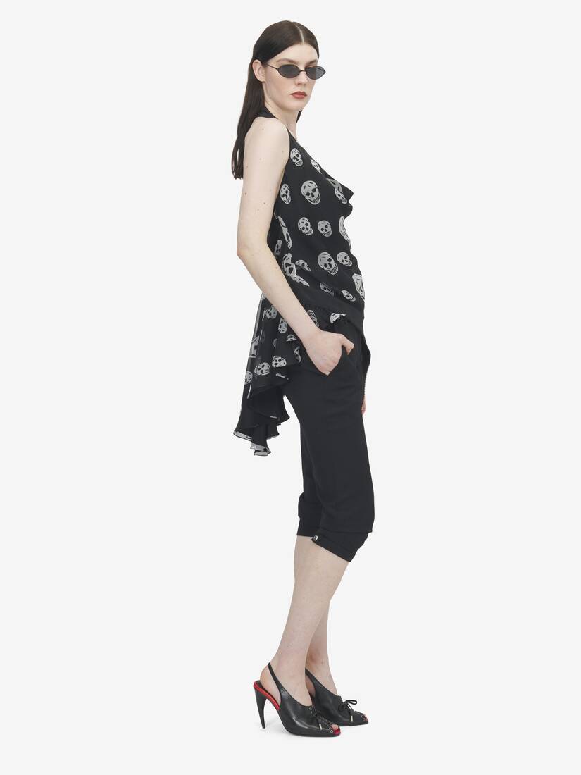 Skull Print Asymmetric Top | Alexander McQueen - image 3