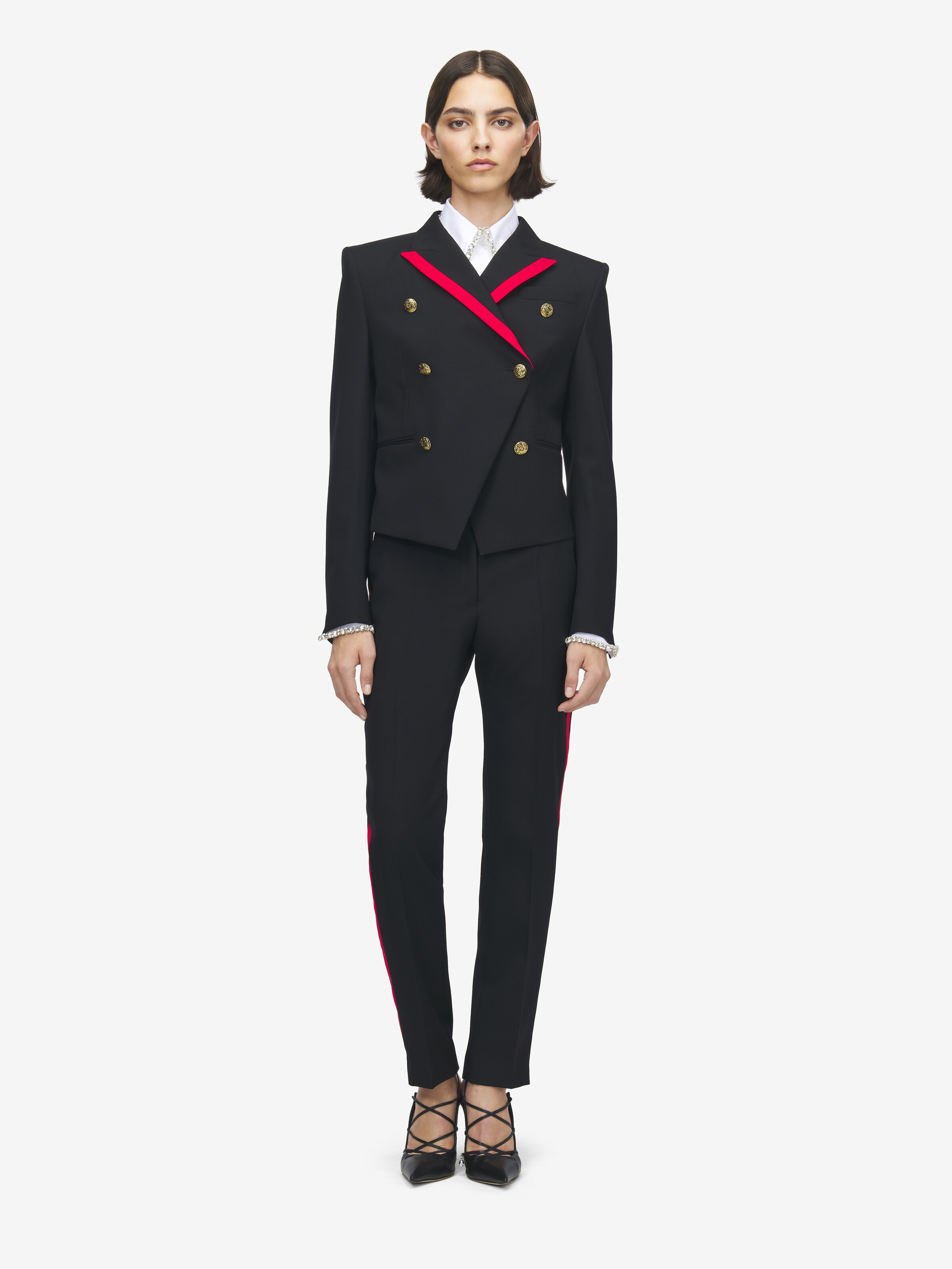 Women's Uniform Trousers in Black in 100% Wool | Alexander McQueen - image 1