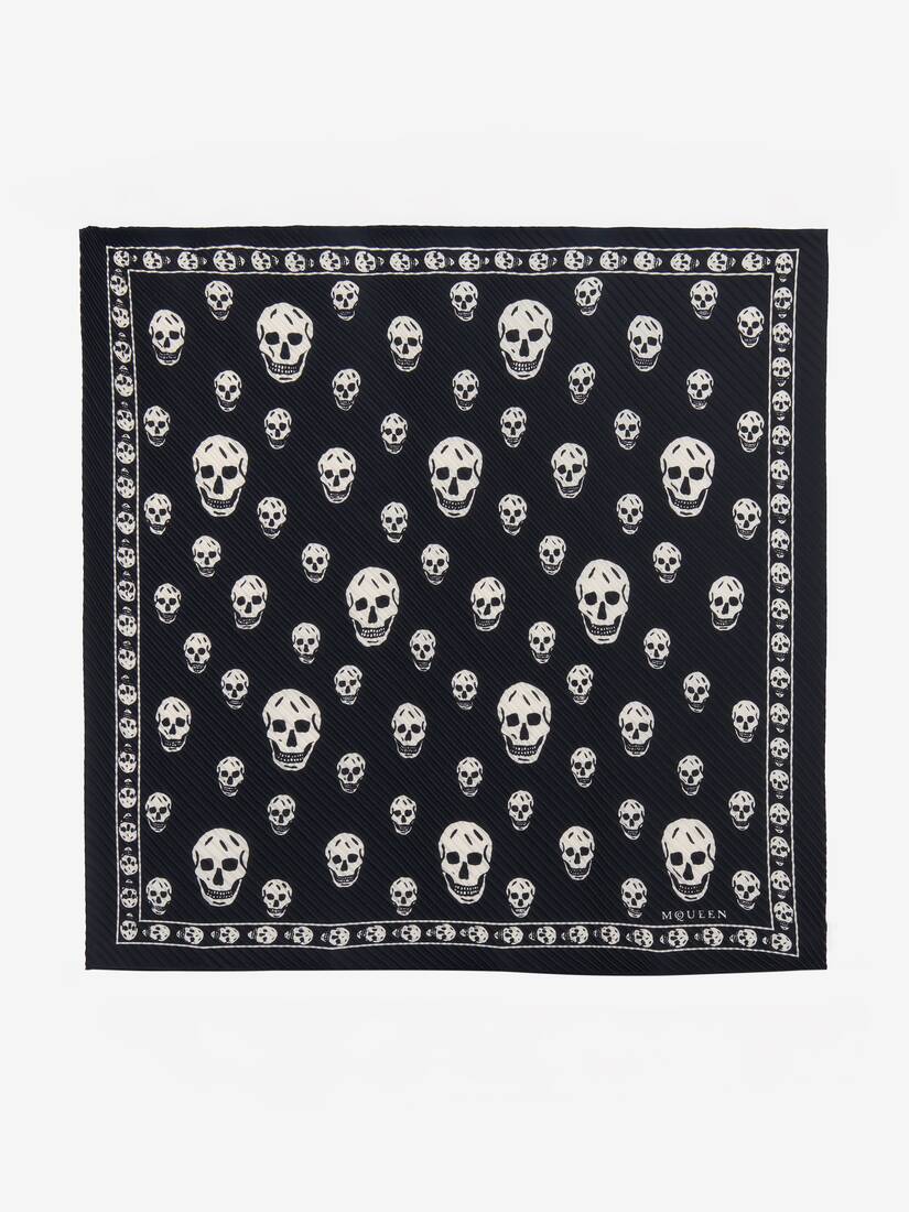 Pleated Skull Scarf | Alexander McQueen - image 1