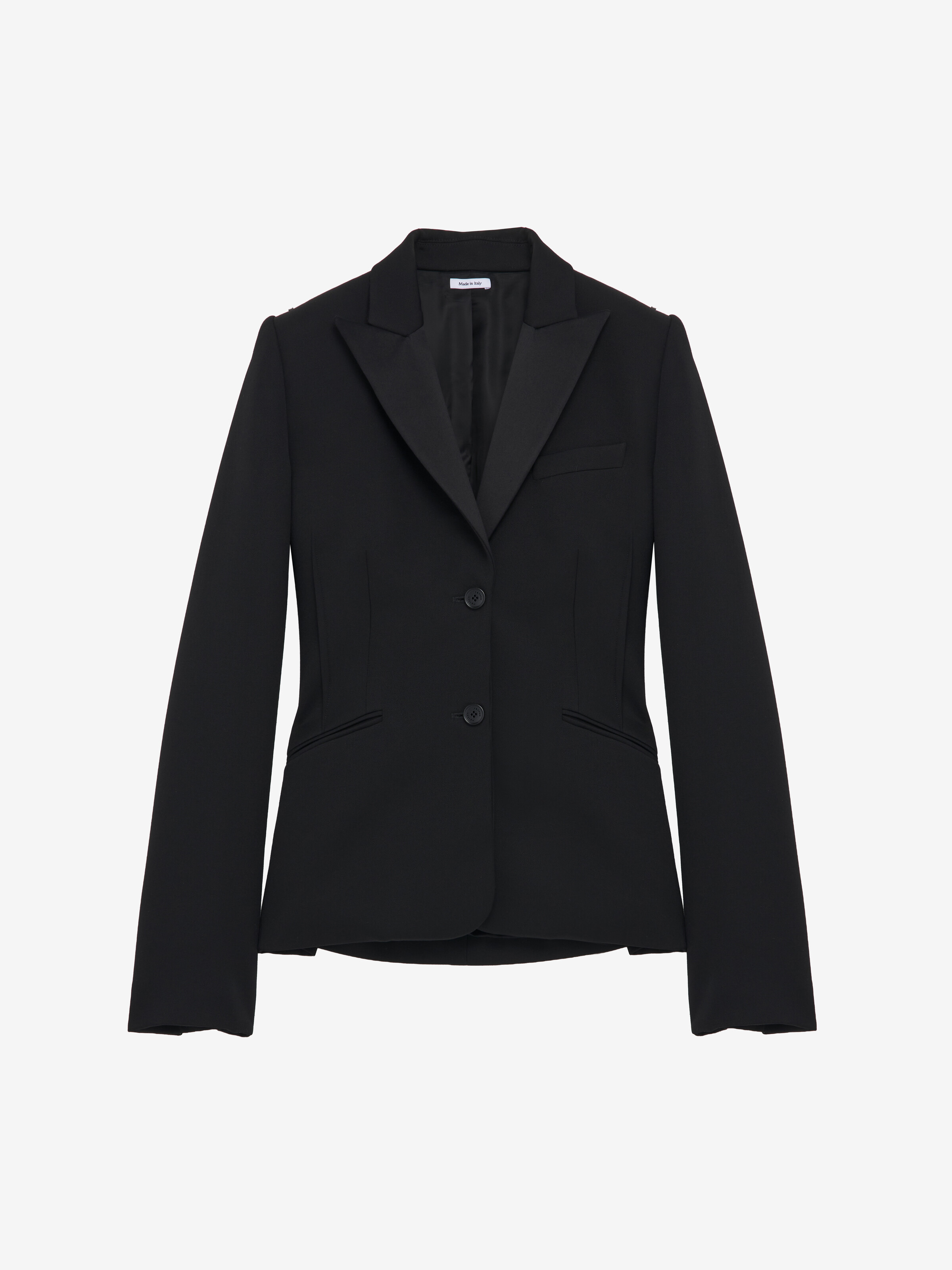 Women's Single-breasted Jacket in Black in 100% Wool | Alexander McQueen - image 1