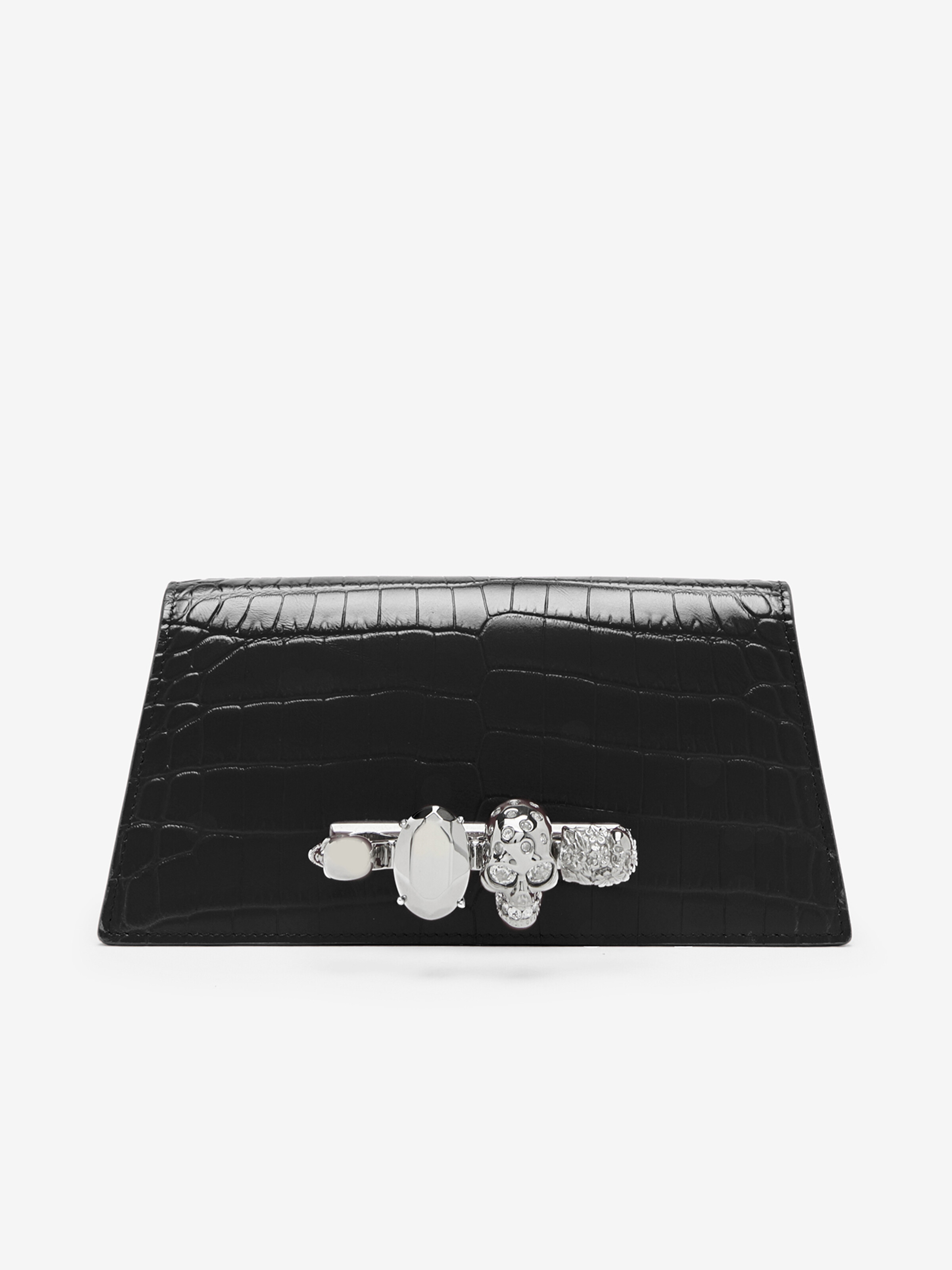 Women's Jewelled Micro in Black in Calf Leather | Alexander McQueen - image 1