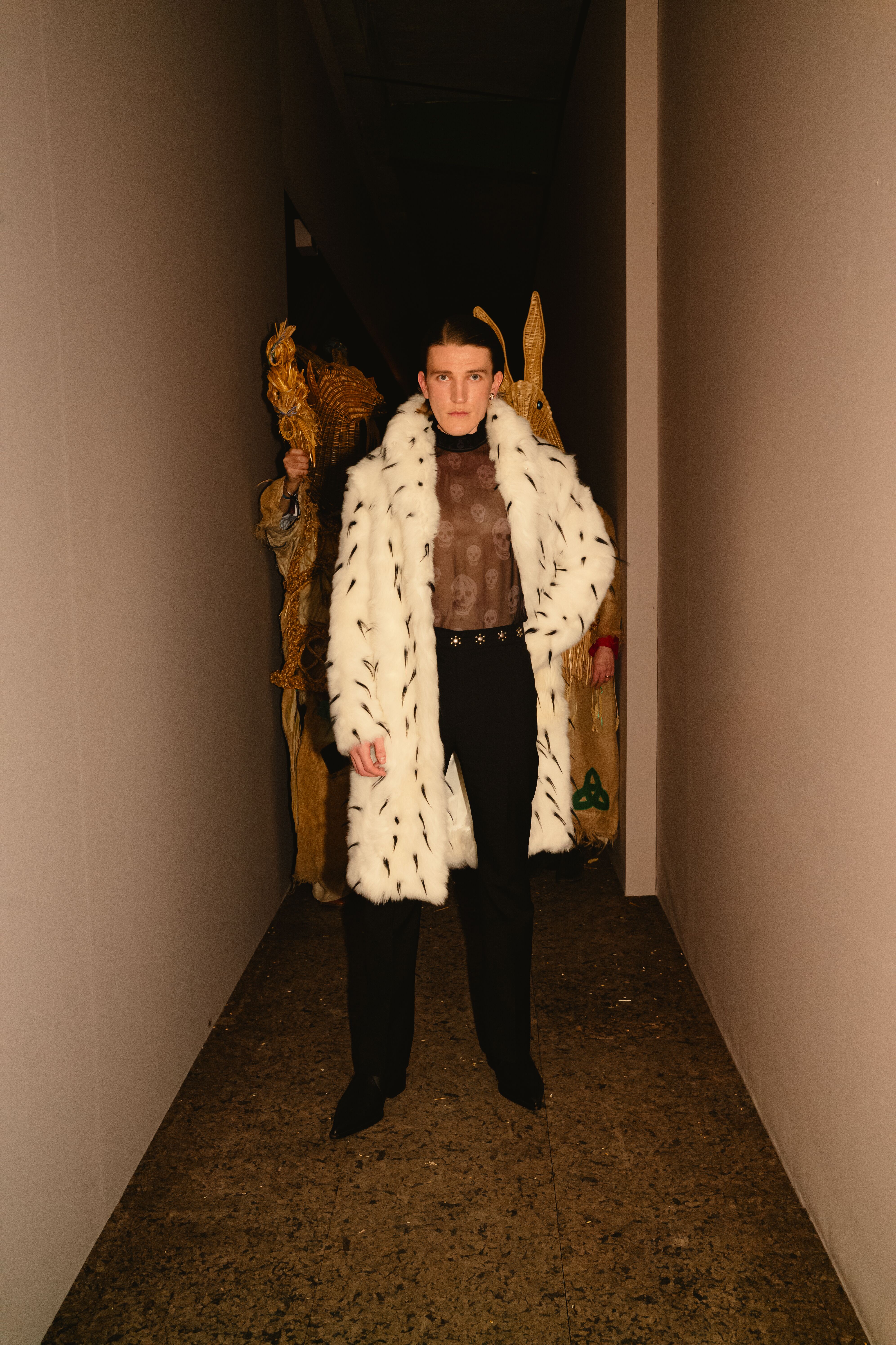 Ewan Mitchell Arriving at McQueen Spring Summer 2026 Show 