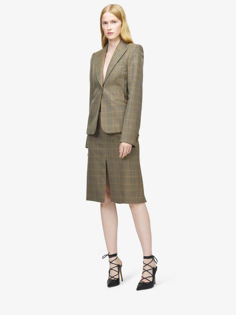 Country Check Single-breasted Jacket | Alexander McQueen - image 3