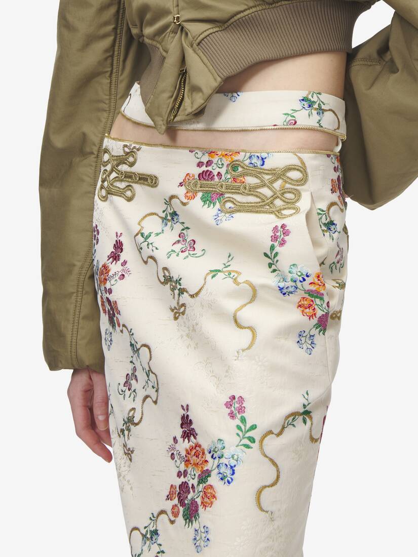 Summer Floral Pencil Skirt | Alexander McQueen - image 5