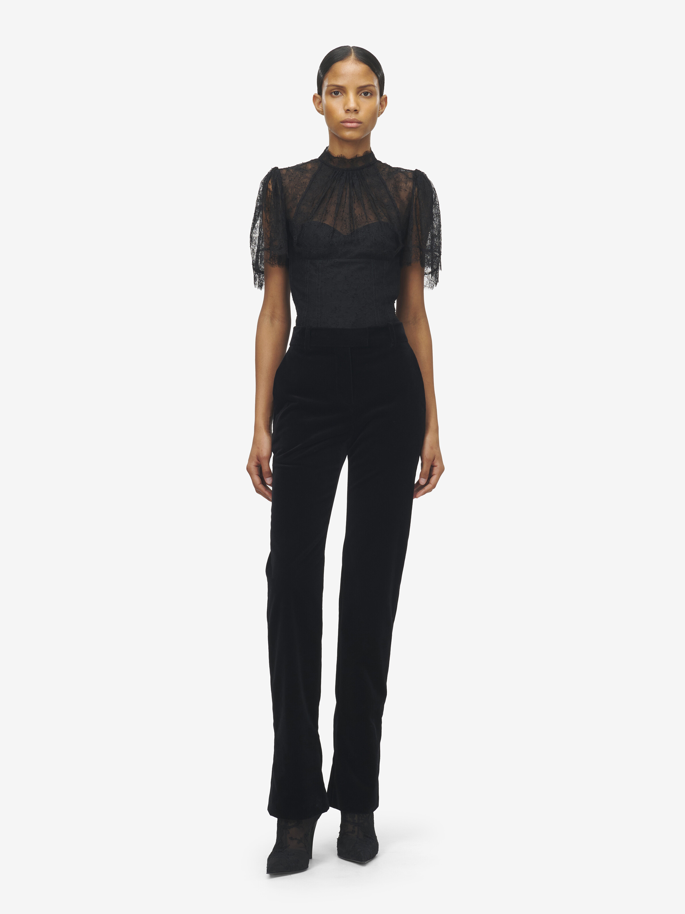 Couture-Hose für Damen in Schwarz in 69% Viscose, 31% Cupro | Alexander McQueen - image 1