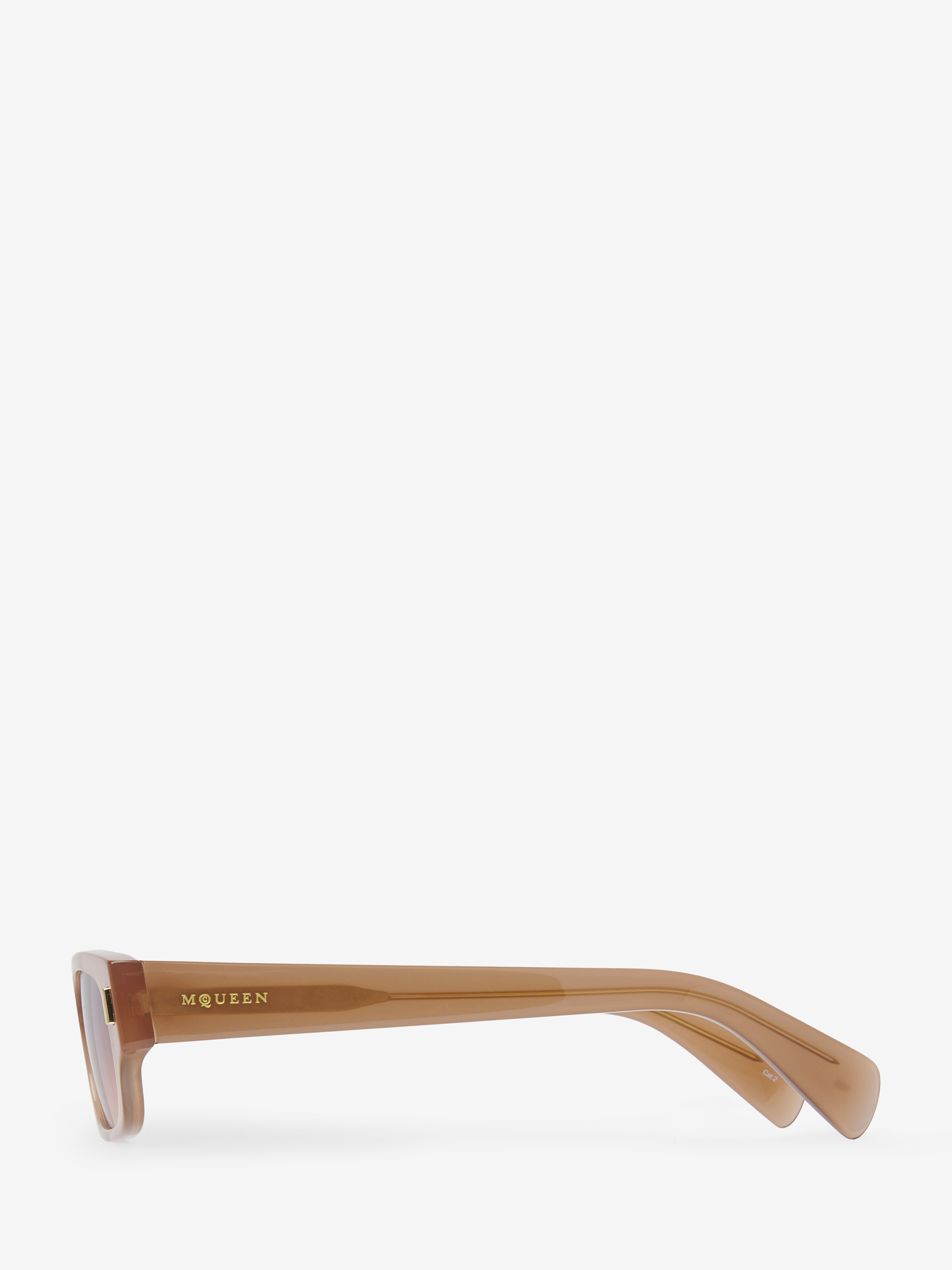 Women's T-Bar Rivet Panthos Sunglasses in Brown in Recycle Acetate & Bio Nylon Lens | Alexander McQueen - image 4