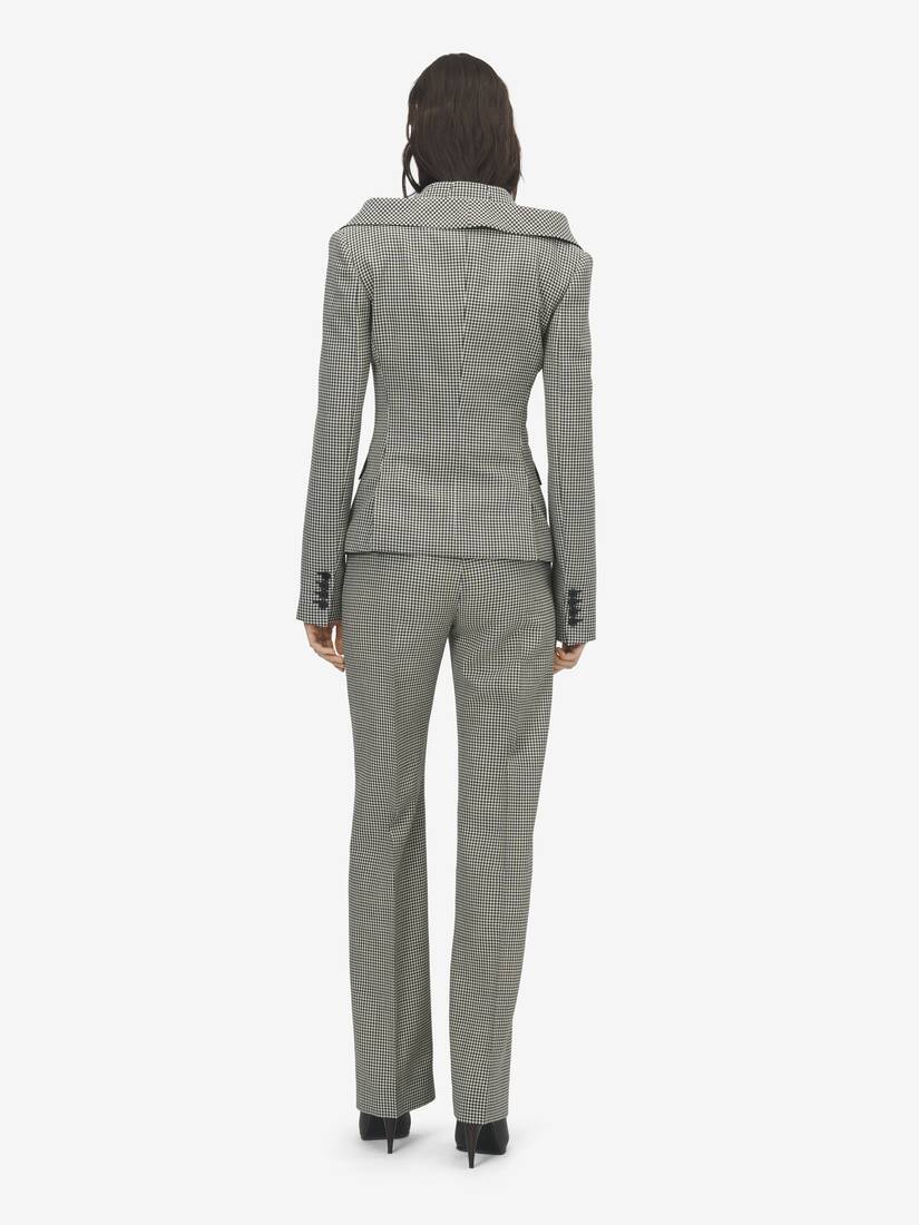 Pantaloni sartoriali con motivo a quadretti vichy | Alexander McQueen - image 4