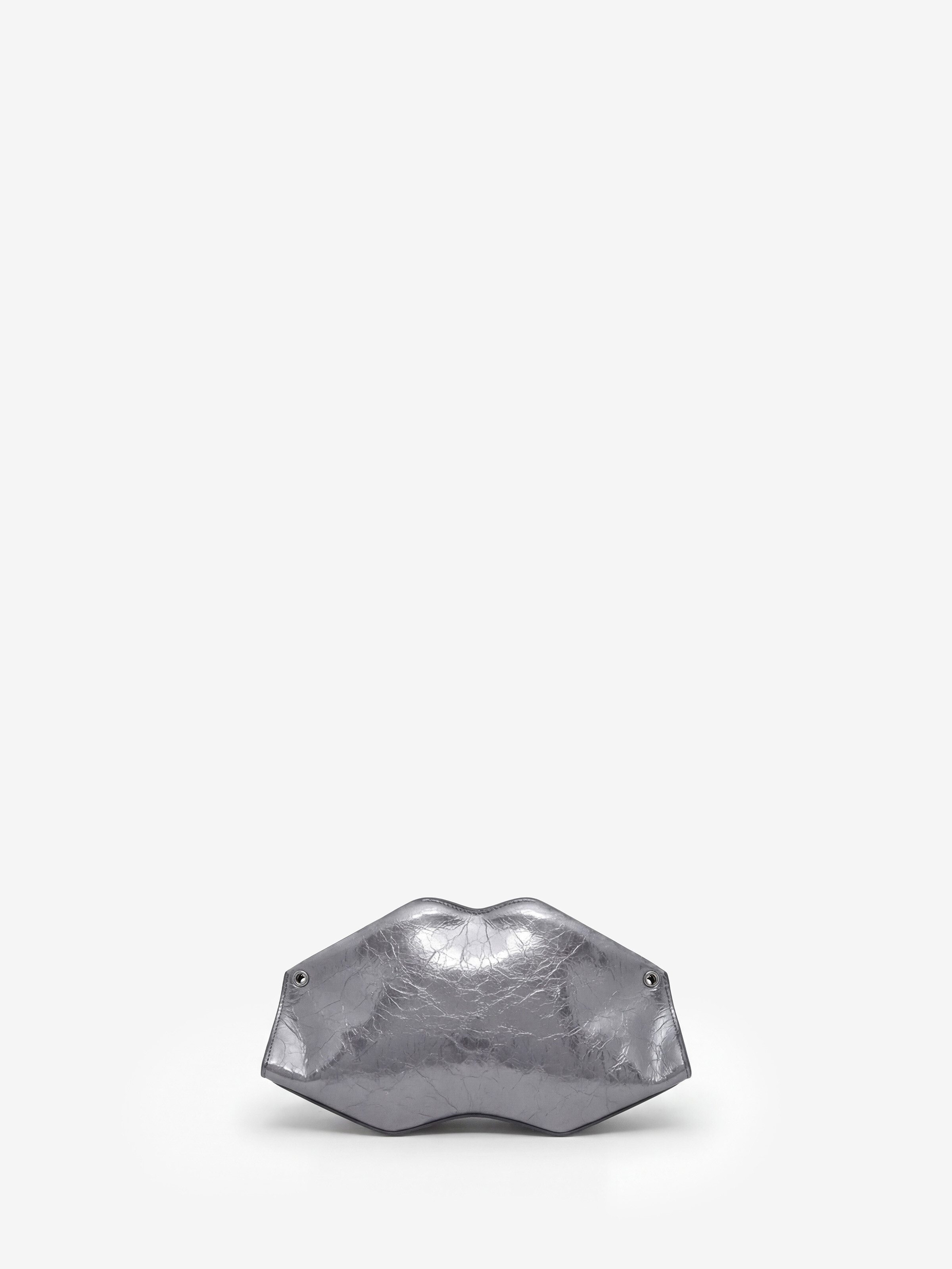 Manta Clutch pour Femme en Argent Foncé in Cuir de veau | Alexander McQueen - image 3
