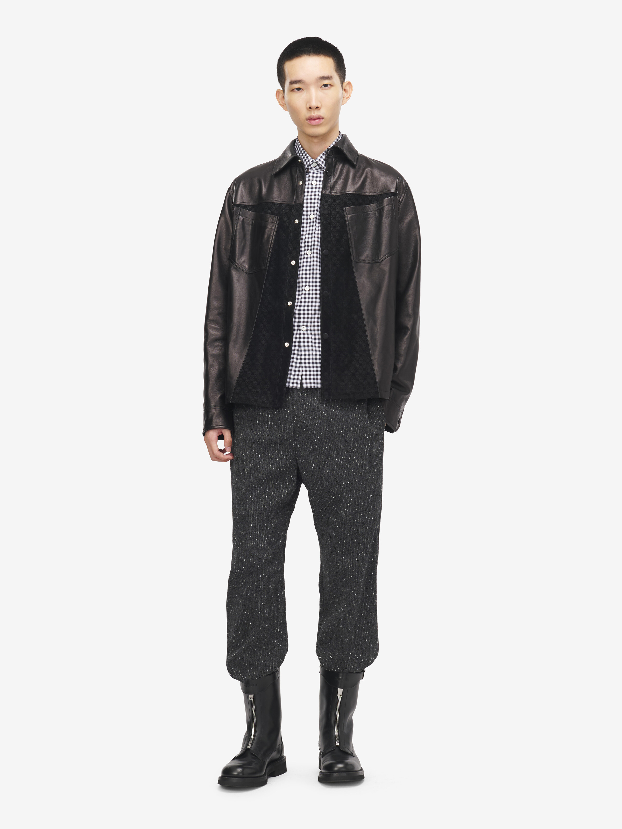 皮革外套式衬衫 in 牛皮革 | Alexander McQueen - image 2