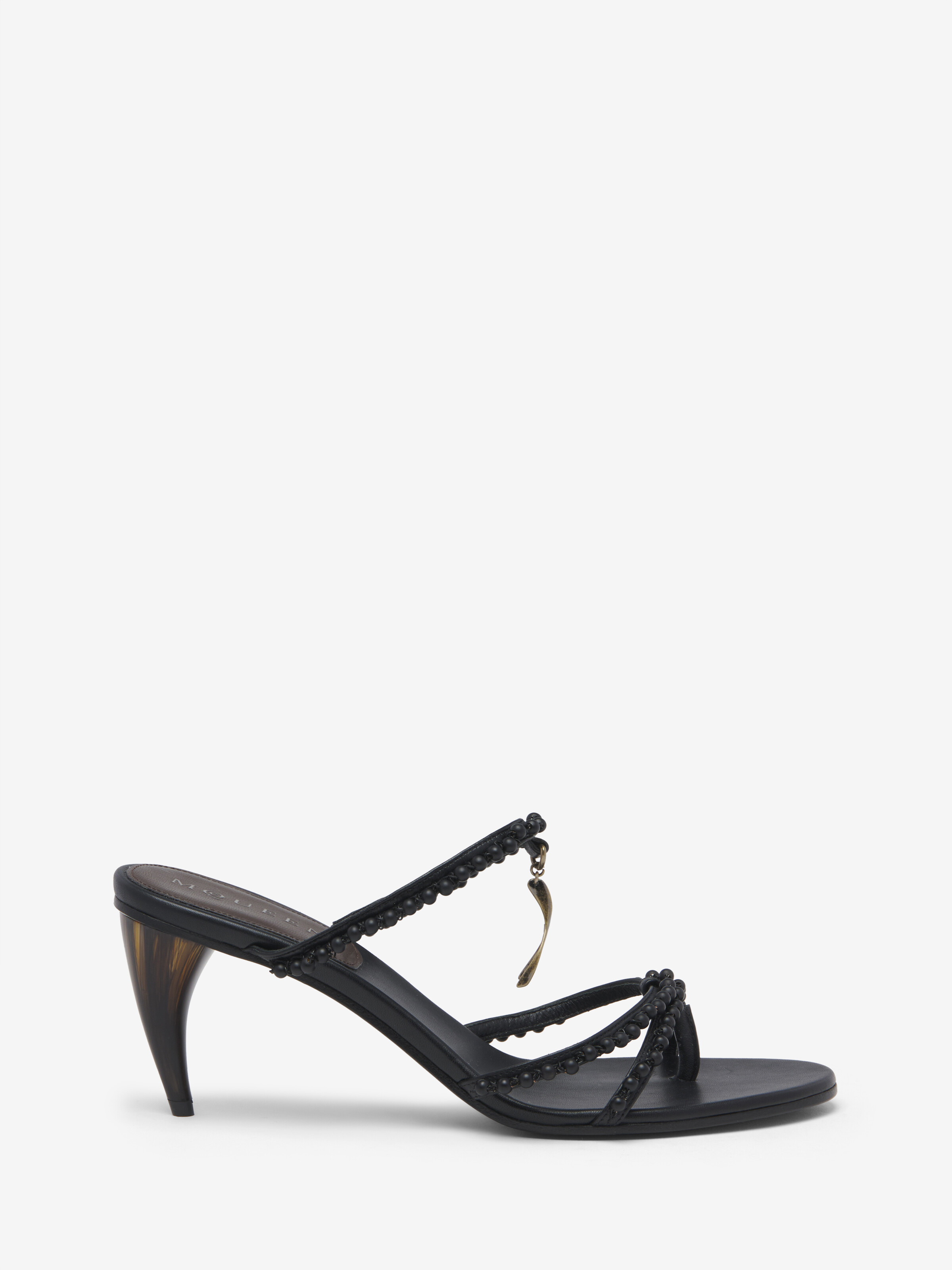 Women's Rosa Sandal in Black in Lamb Leather | Alexander McQueen - image 1