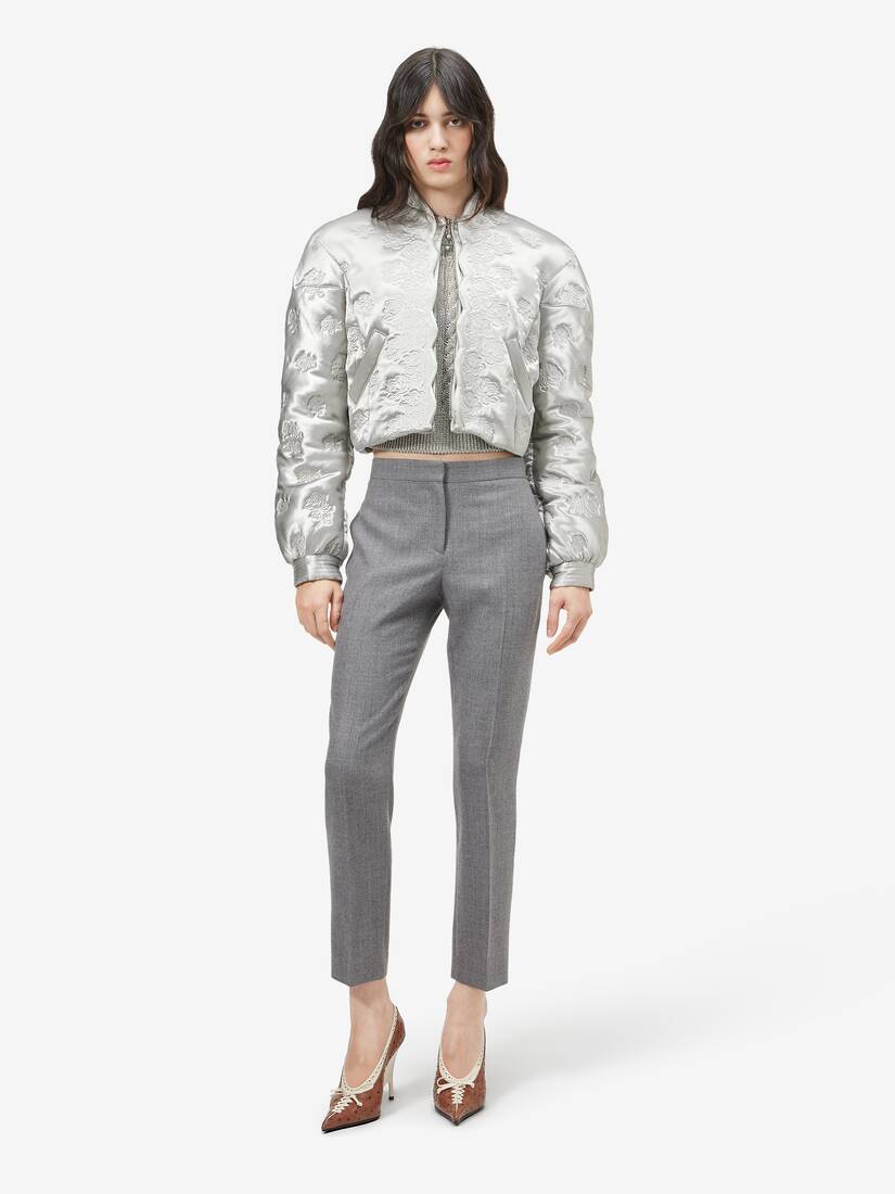 Wool Pinstripe Cigarette Trousers | Alexander McQueen - image 2