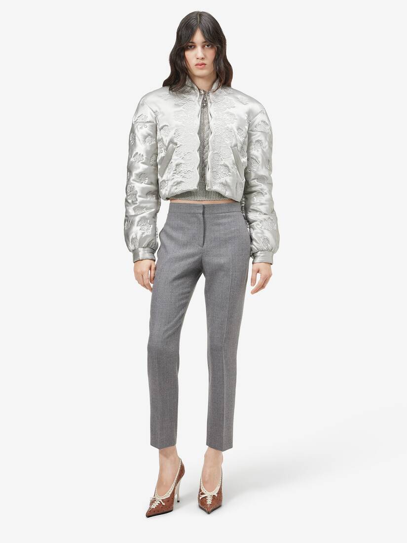Pantalon cigarette en laine à fines rayures | Alexander McQueen - image 2
