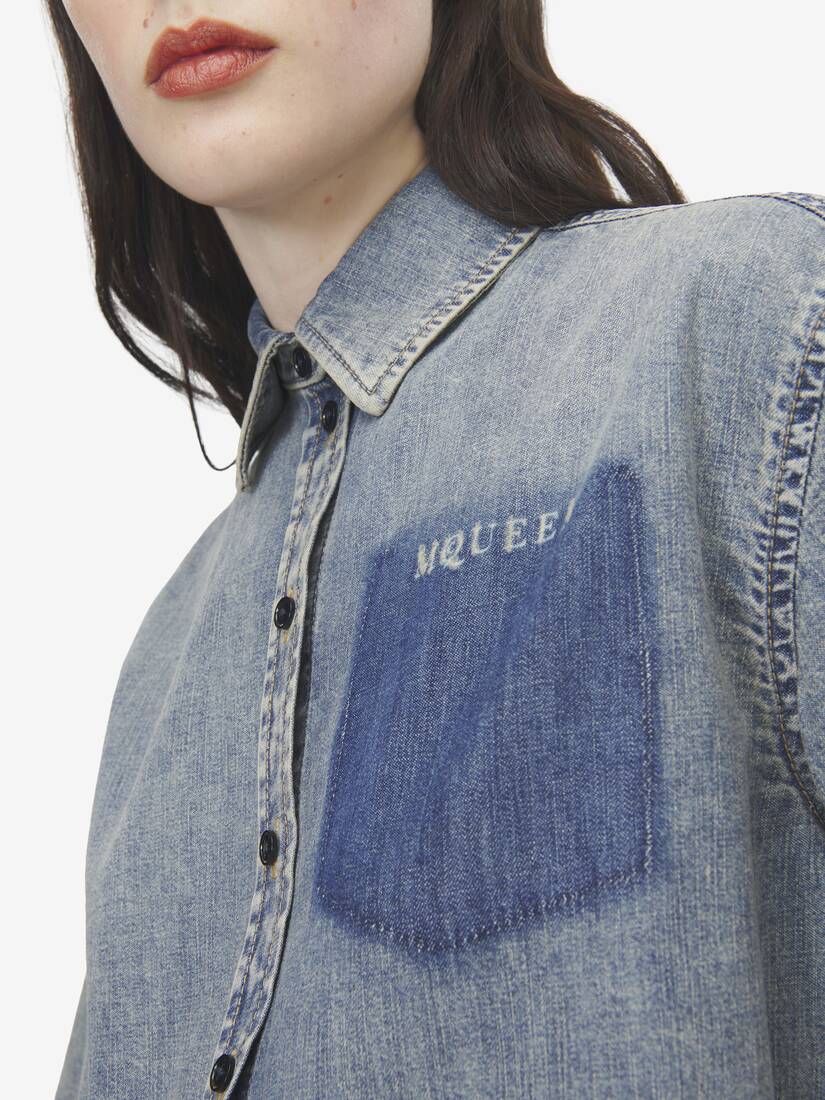 Chambray Shirt Jacket | Alexander McQueen - image 5