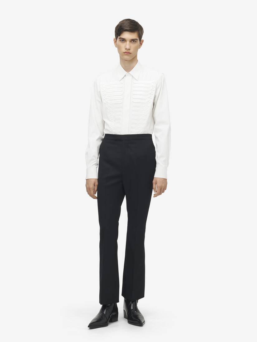 Wool Gabardine Tailored Trousers