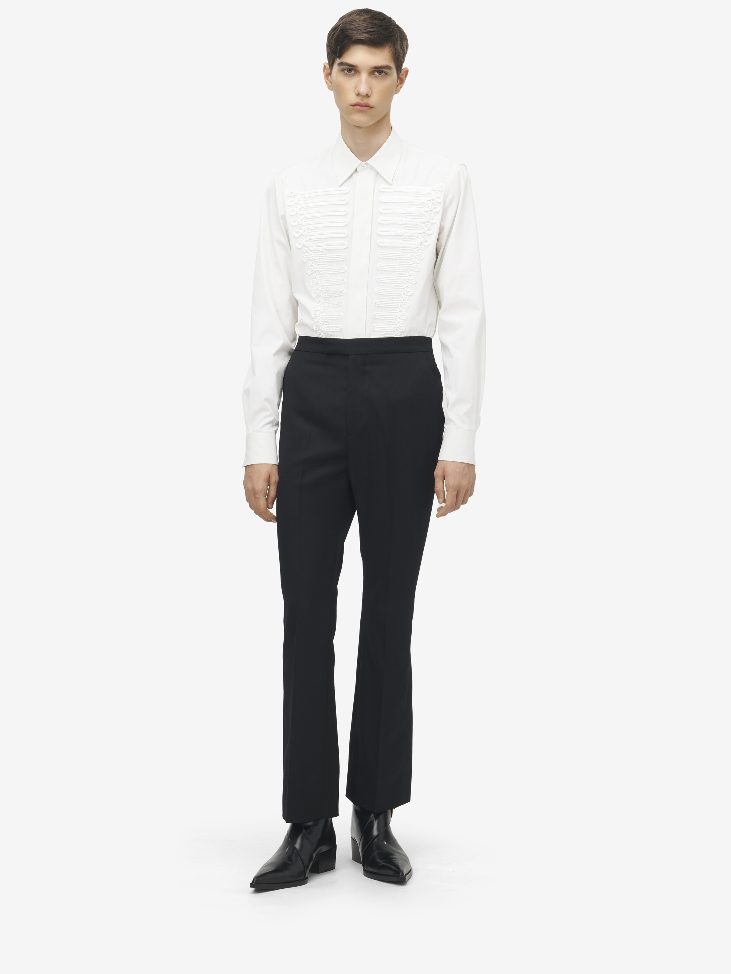 Wool Gabardine Tailored Trousers