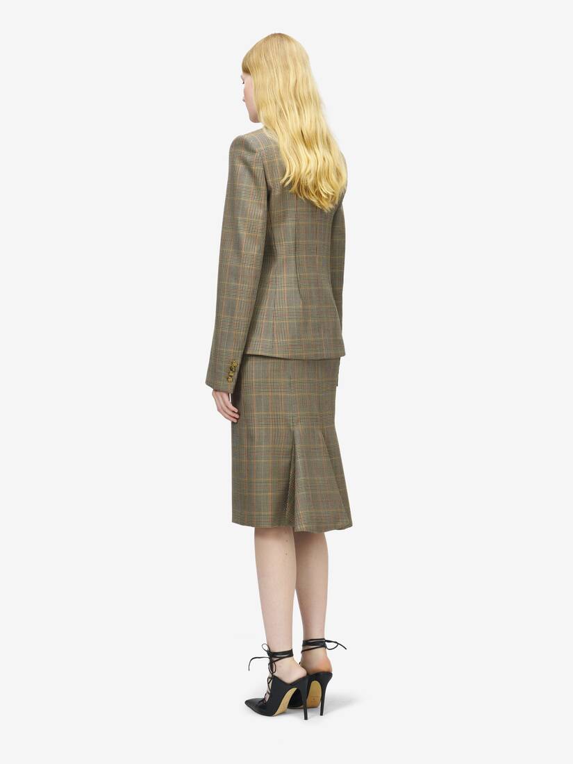 Country Check Single-breasted Jacket