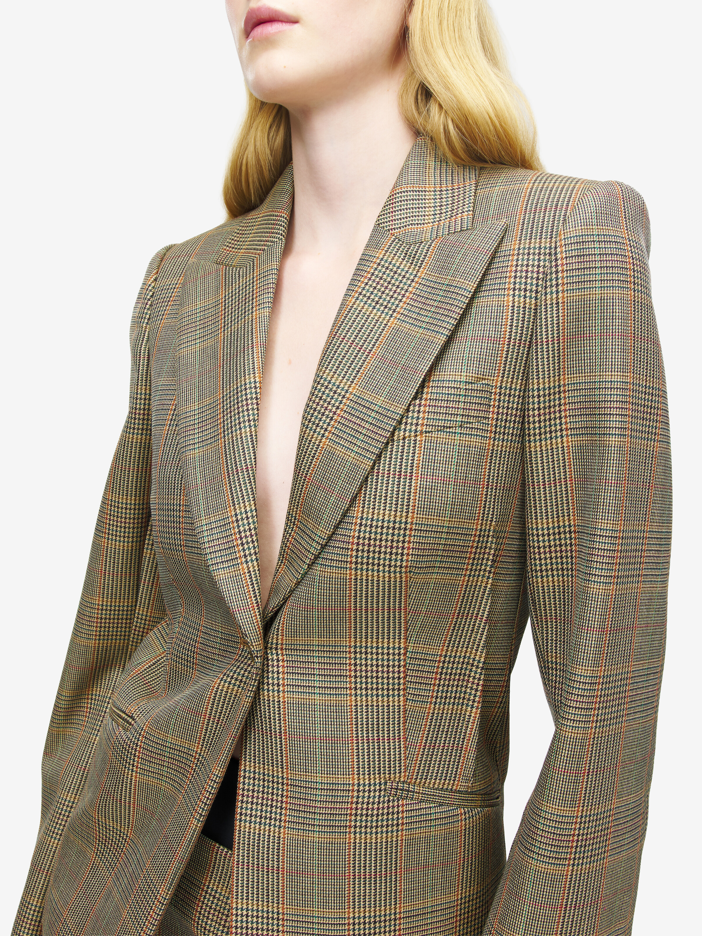 Country Check單排扣外套 in 100% 羊毛 | Alexander McQueen - image 5