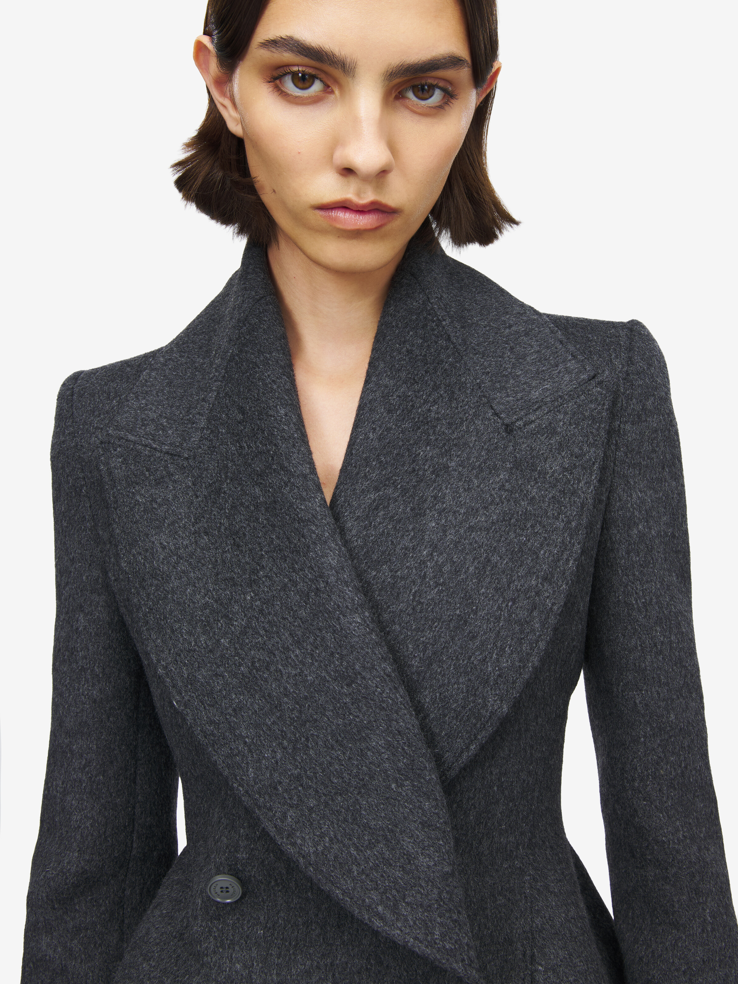 Wool Felt Double-breasted Coat