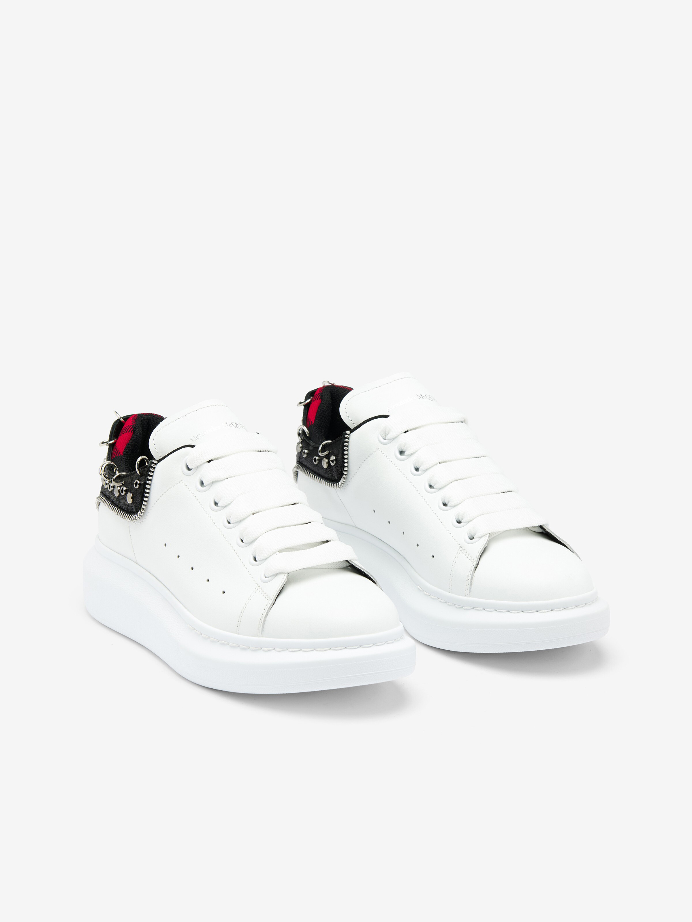 Sneakers Oversize pour Femme en Blanc/Noir in Cuir de veau | Alexander McQueen - image 3