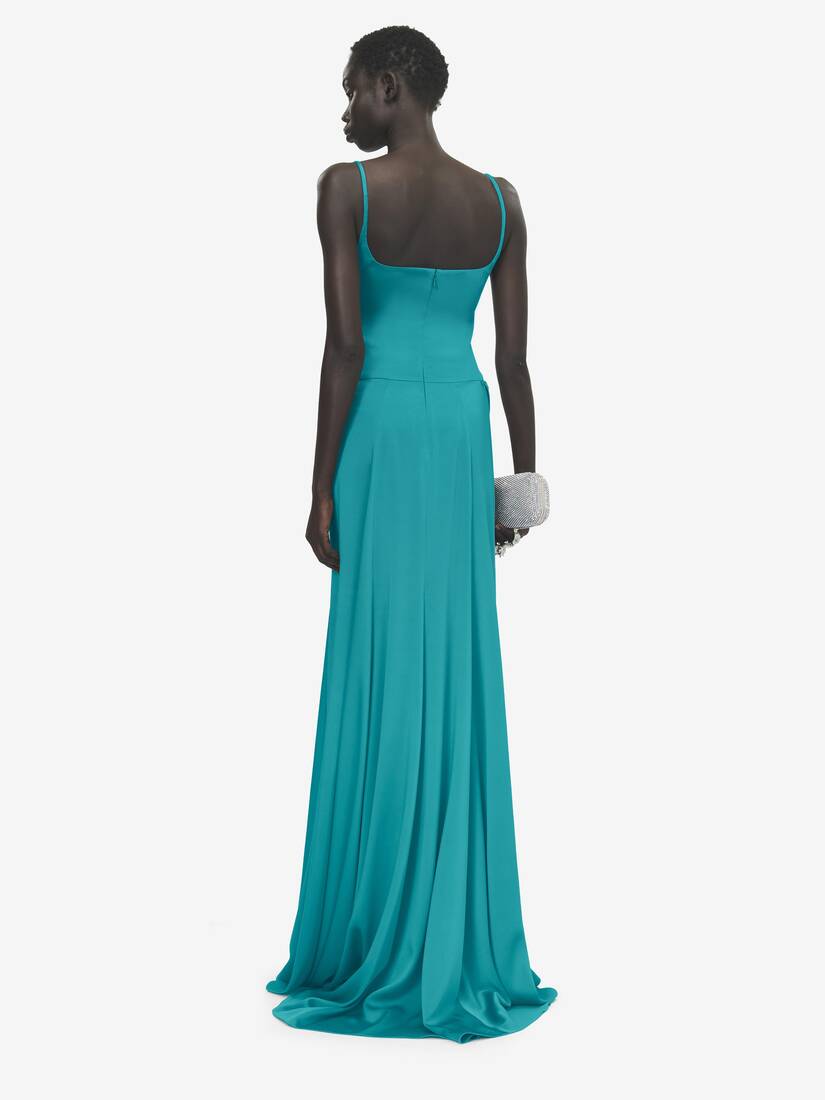 Asymmetric Drape Evening Dress | Alexander McQueen - image 4