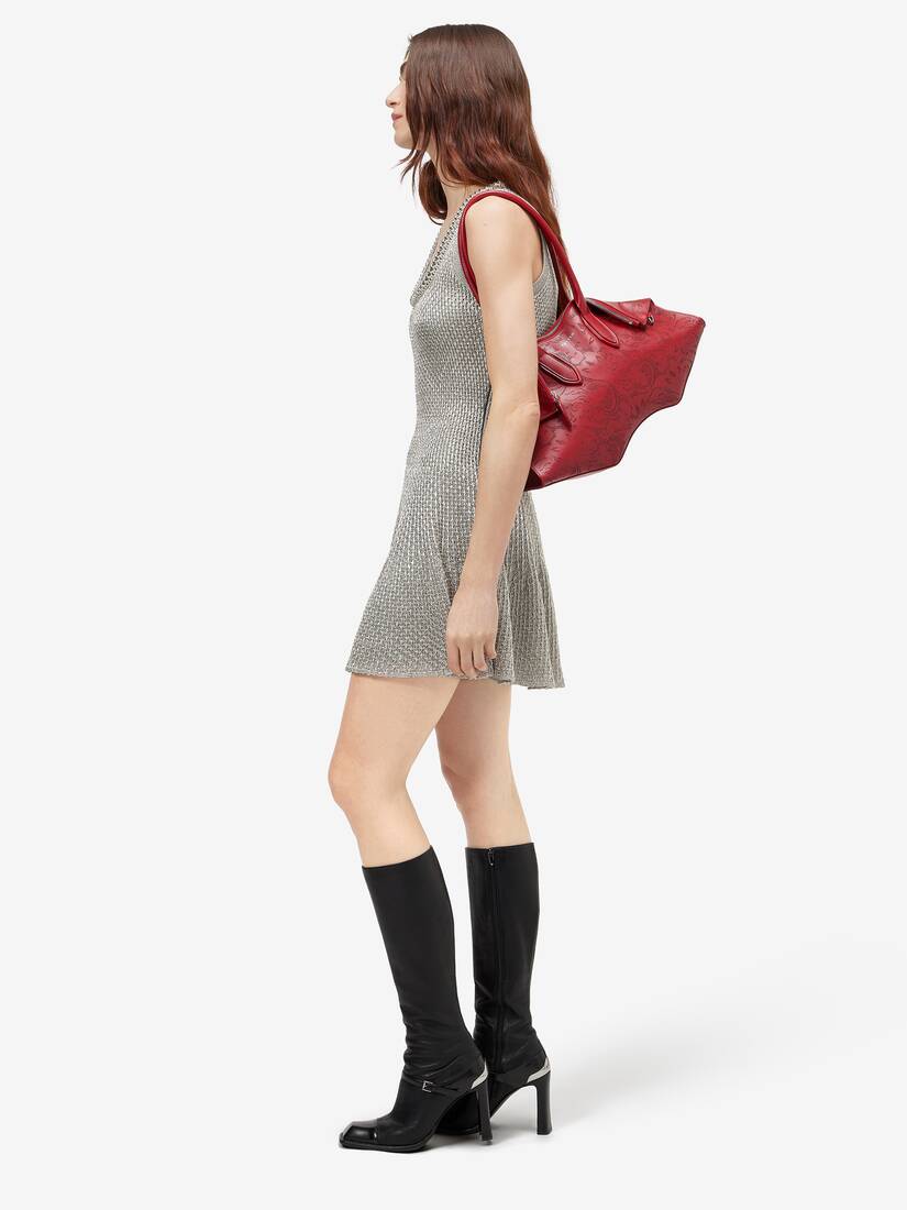 Metallic Knit Mini Dress | Alexander McQueen - image 3