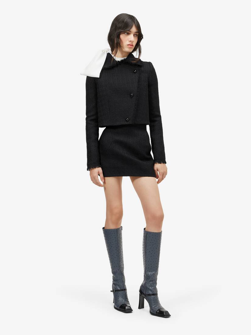 Light Tweed Cropped Jacket | Alexander McQueen - image 2