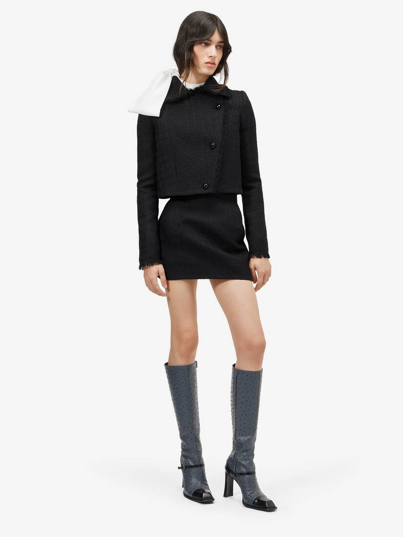 Light Tweed Cropped Jacket | Alexander McQueen - image 2