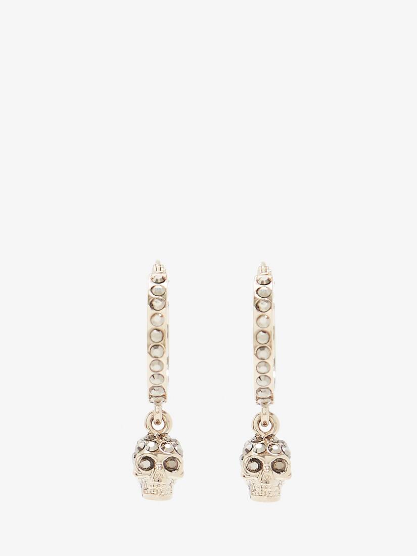 Skull Mini Creole Hoop Earrings | Alexander McQueen - image 1