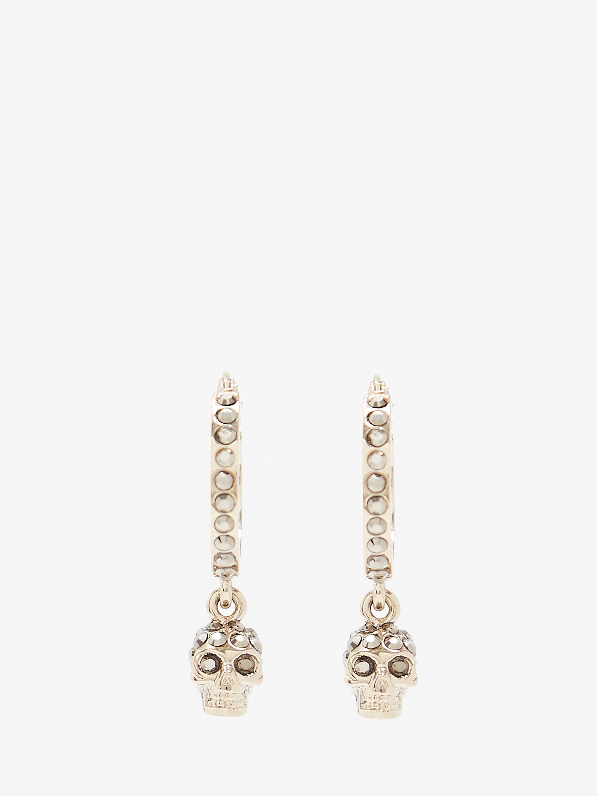 Skull Mini Creole 环形耳环 in 놋쇠 | Alexander McQueen - image 1