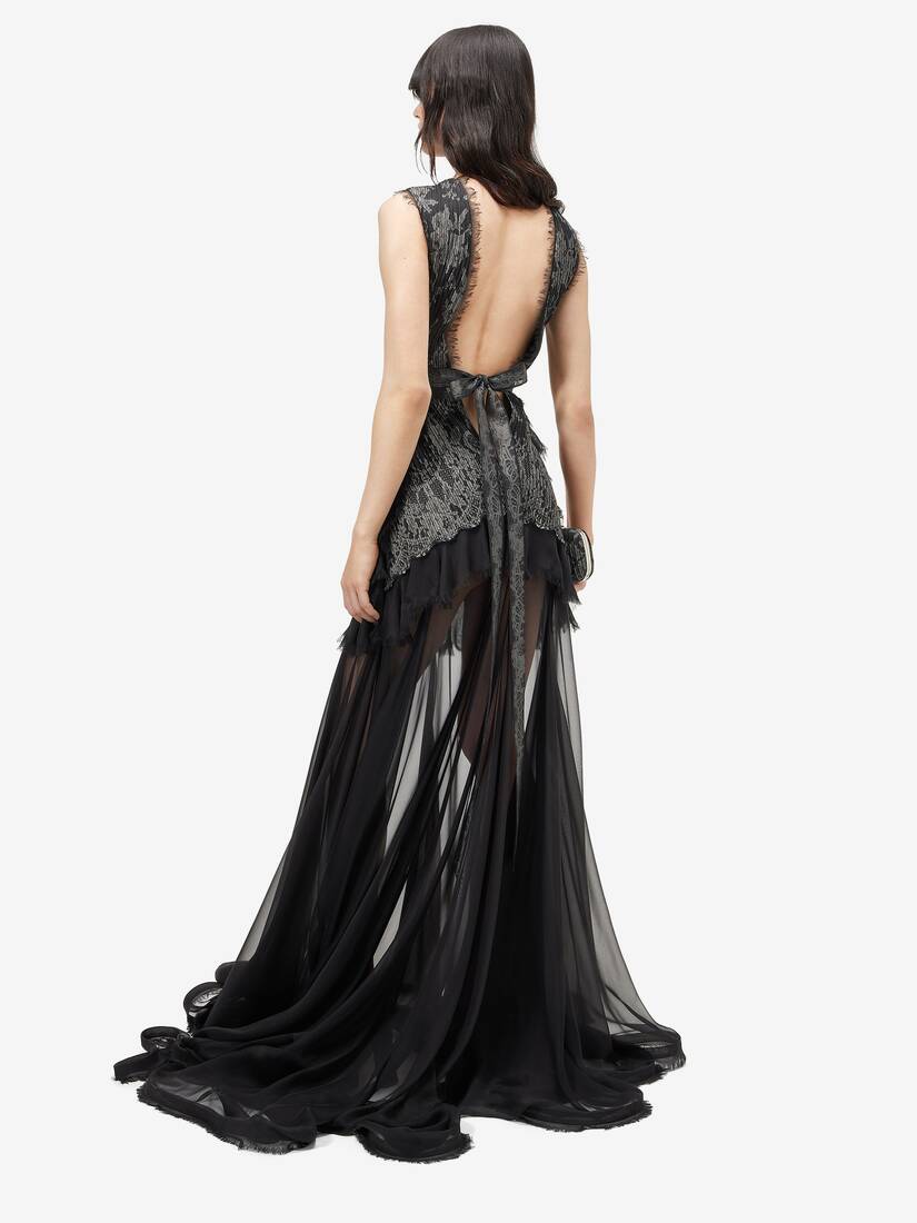 Sarabande Lace Evening Dress | Alexander McQueen - image 4
