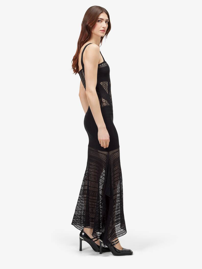 Viscose Knit Lace Dress | Alexander McQueen - image 3