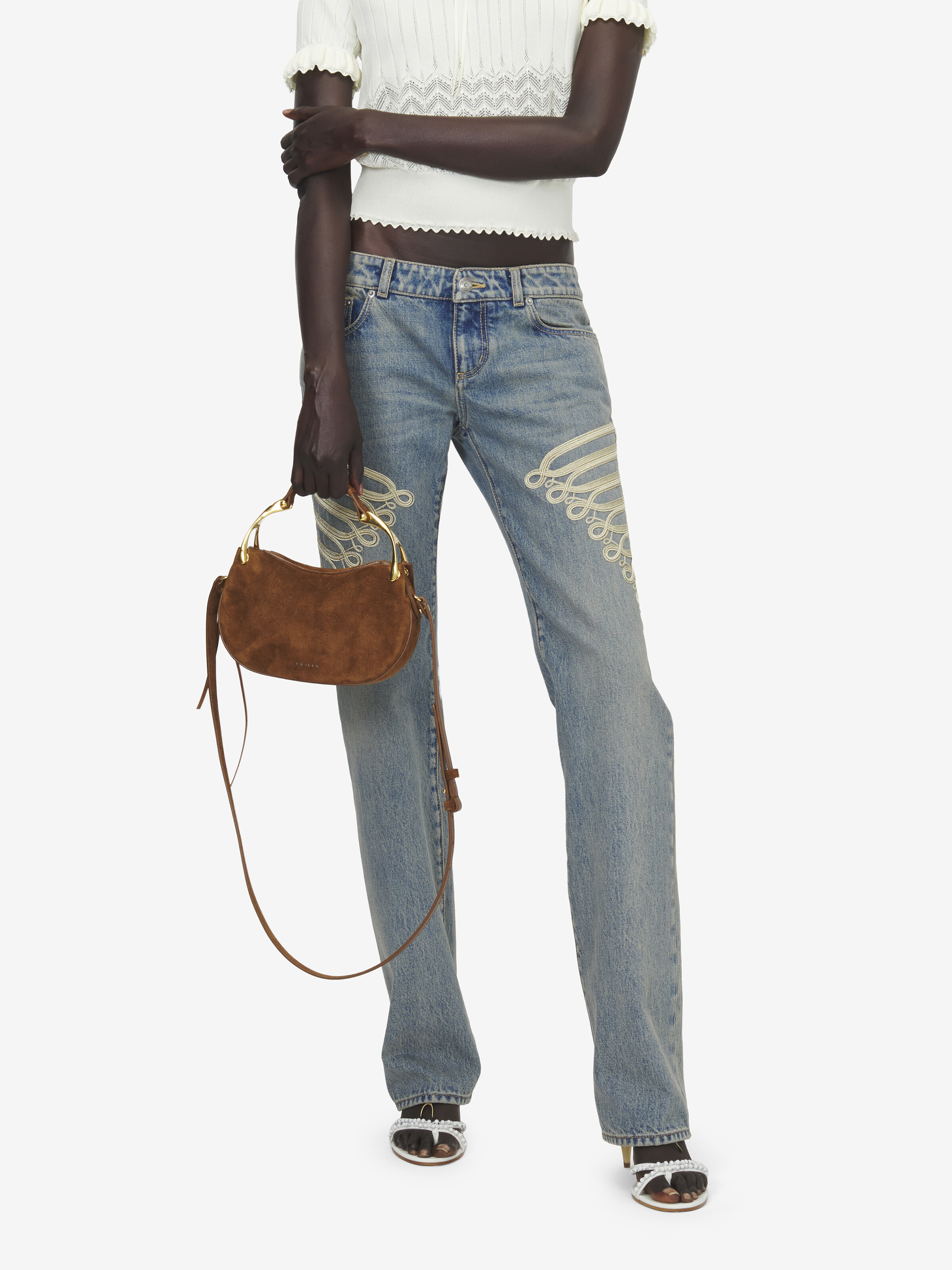 Women's Wishbone Mini in Brown in Calf Leather | Alexander McQueen - image 2